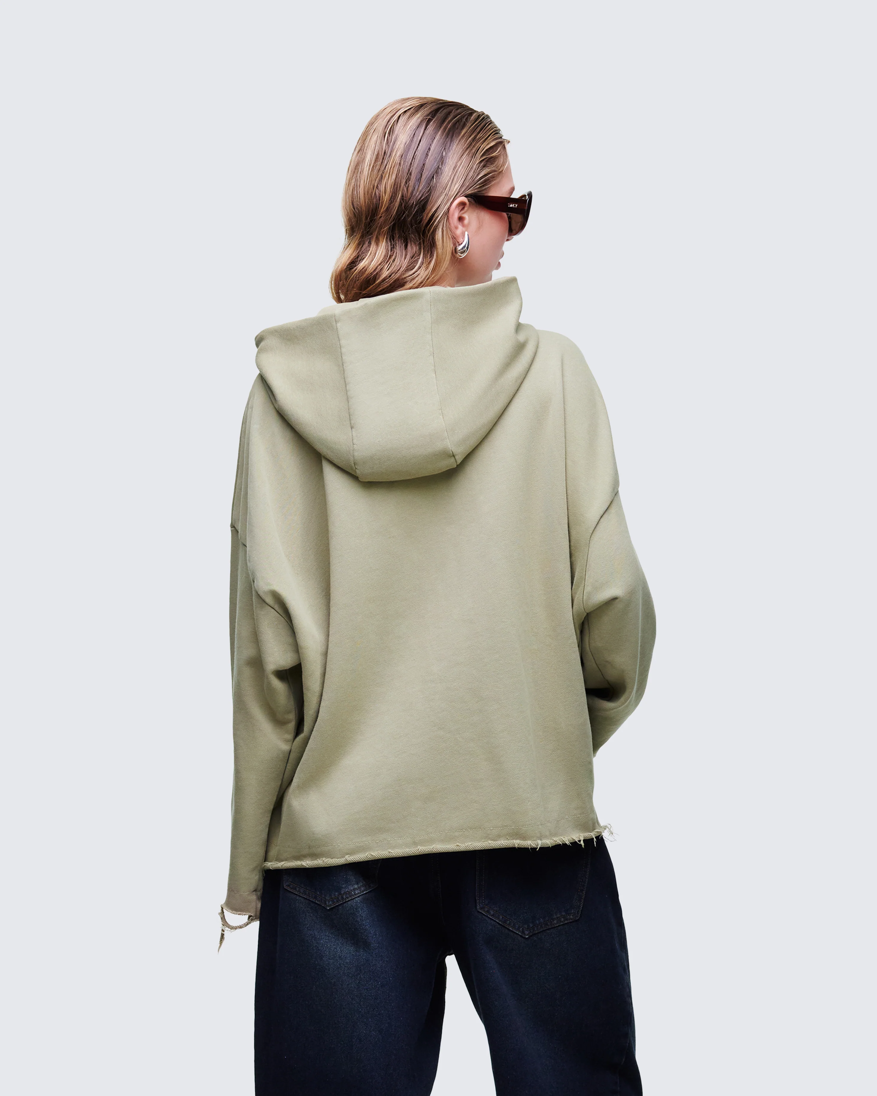 Aaralyn Green Distressed Hoodie - Image 4