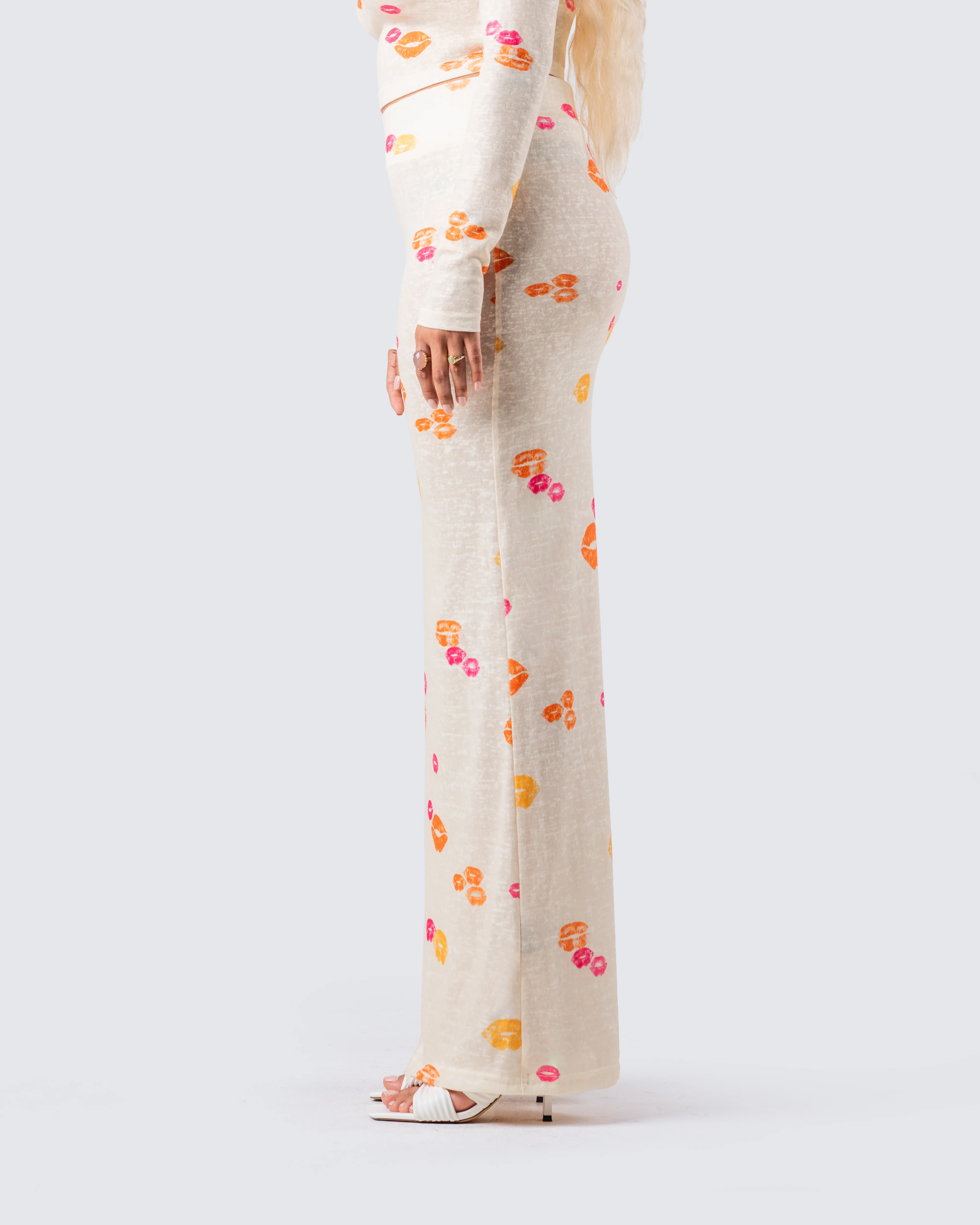 Aba Kiss Print Maxi Skirt - Image 5