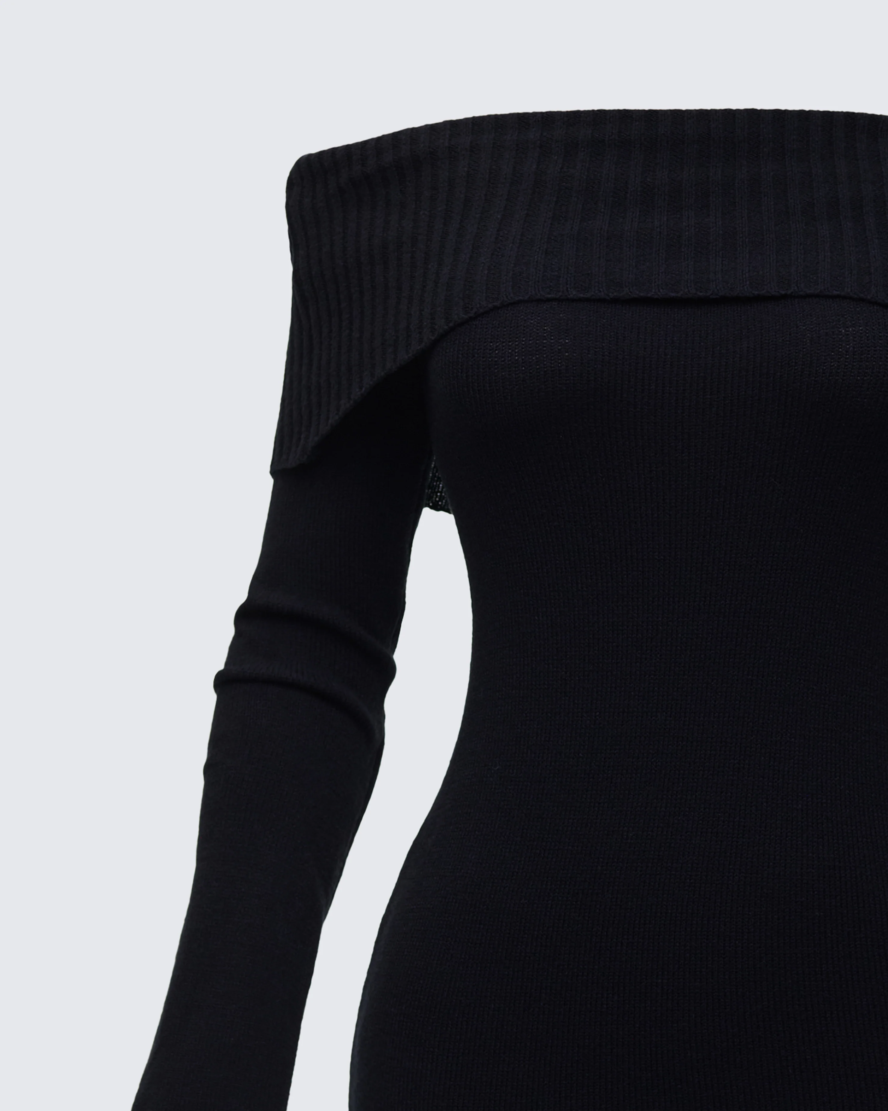 Abeni Black Sweater Mini Dress - Image 6
