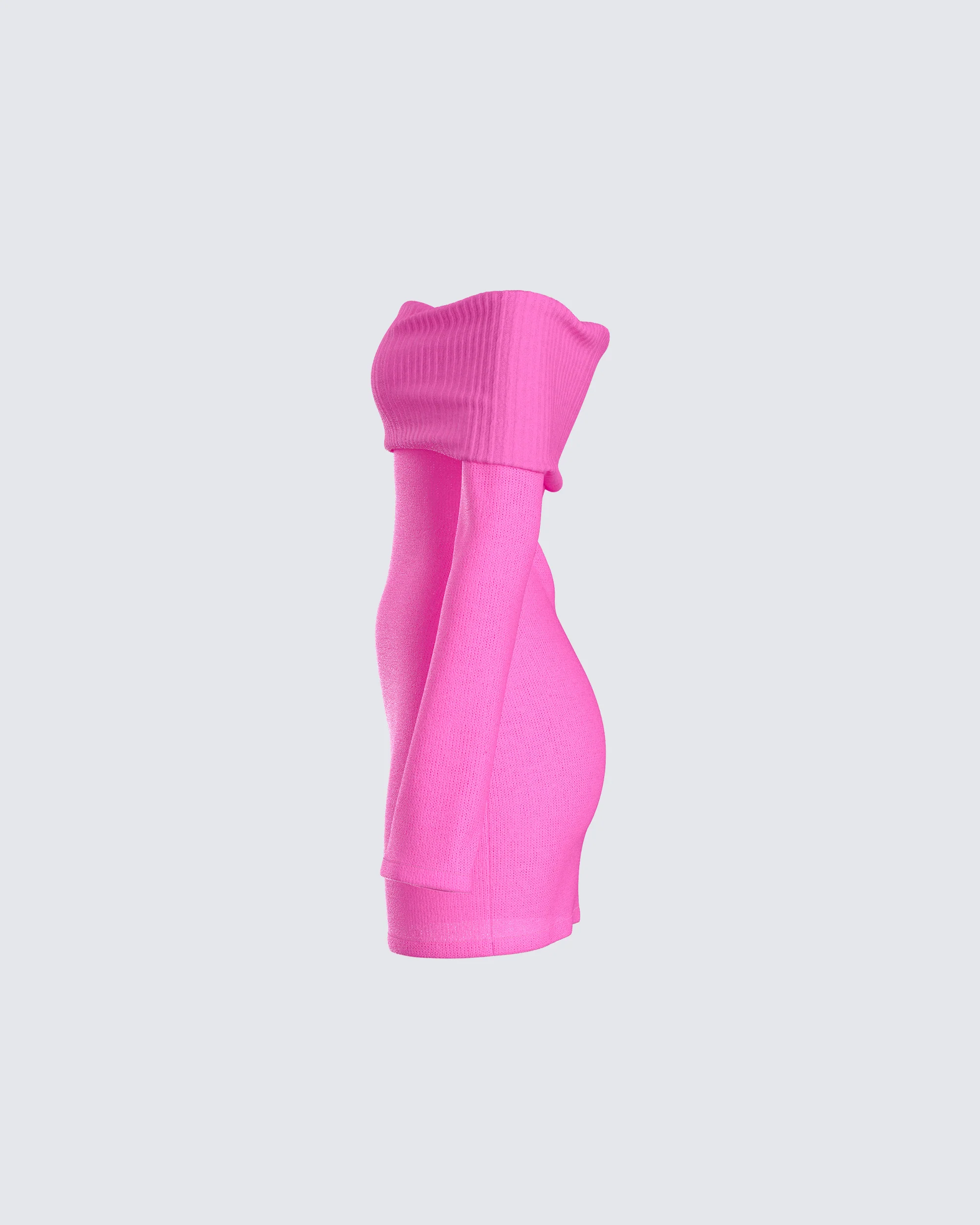 Abeni Pink Sweater Mini Dress - Image 2