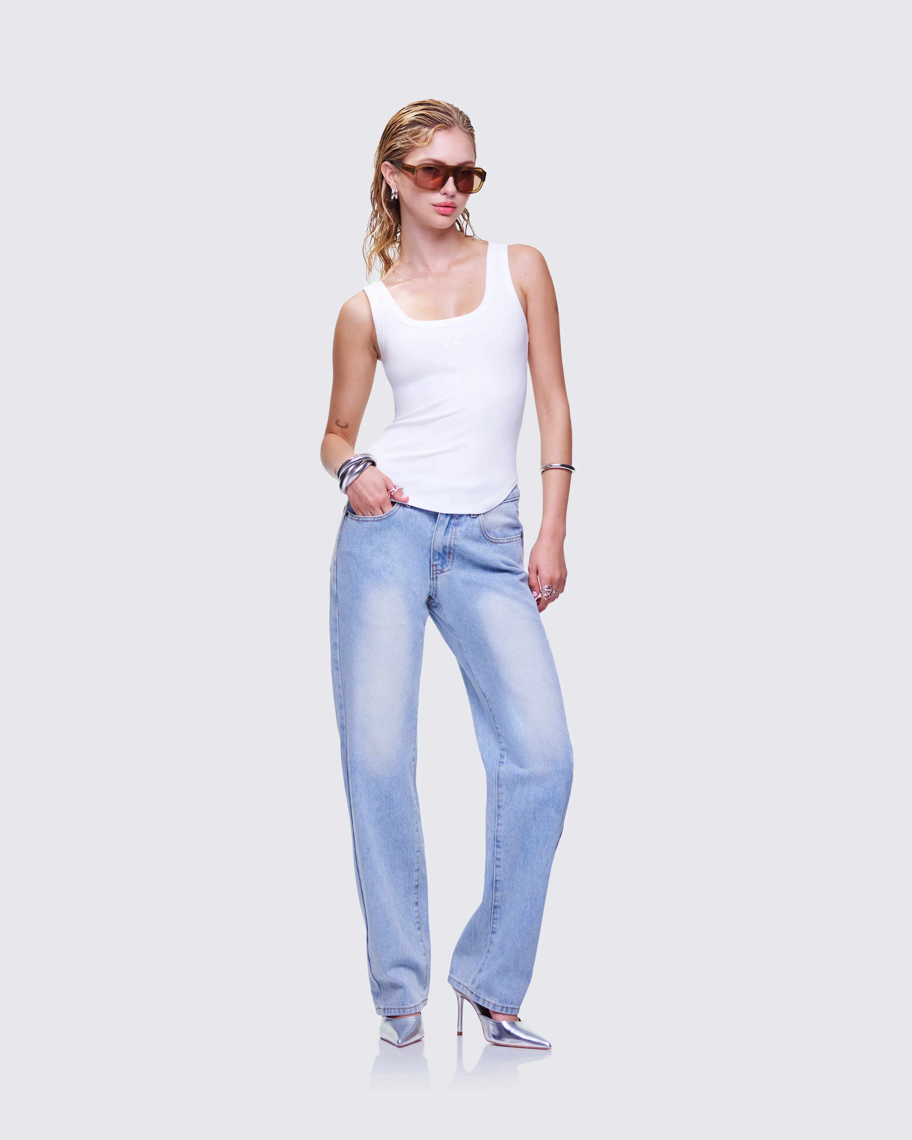 Achara Blue Denim Low Rise Jean - Image 5