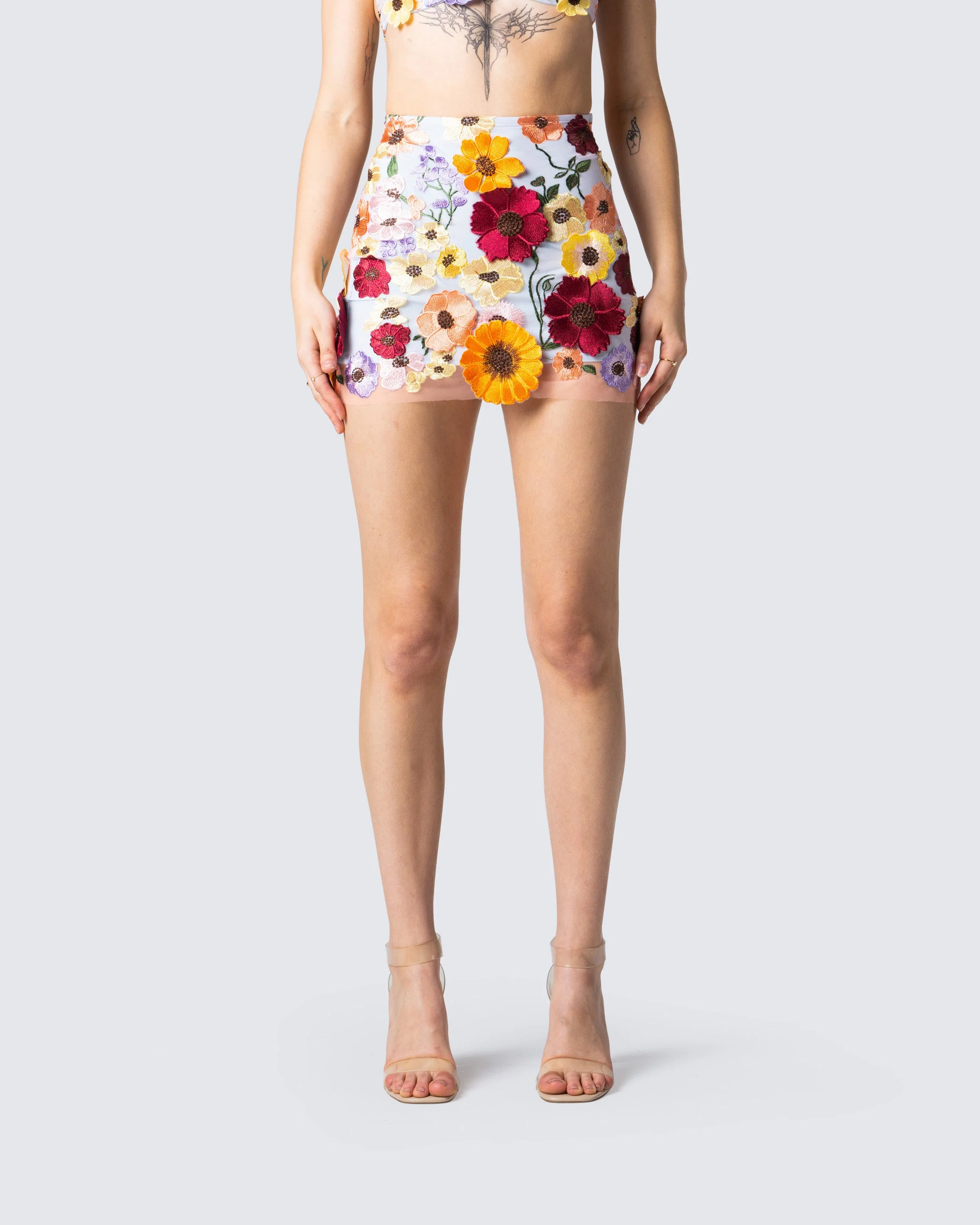 Addie Flower Mini Skirt - Image 4