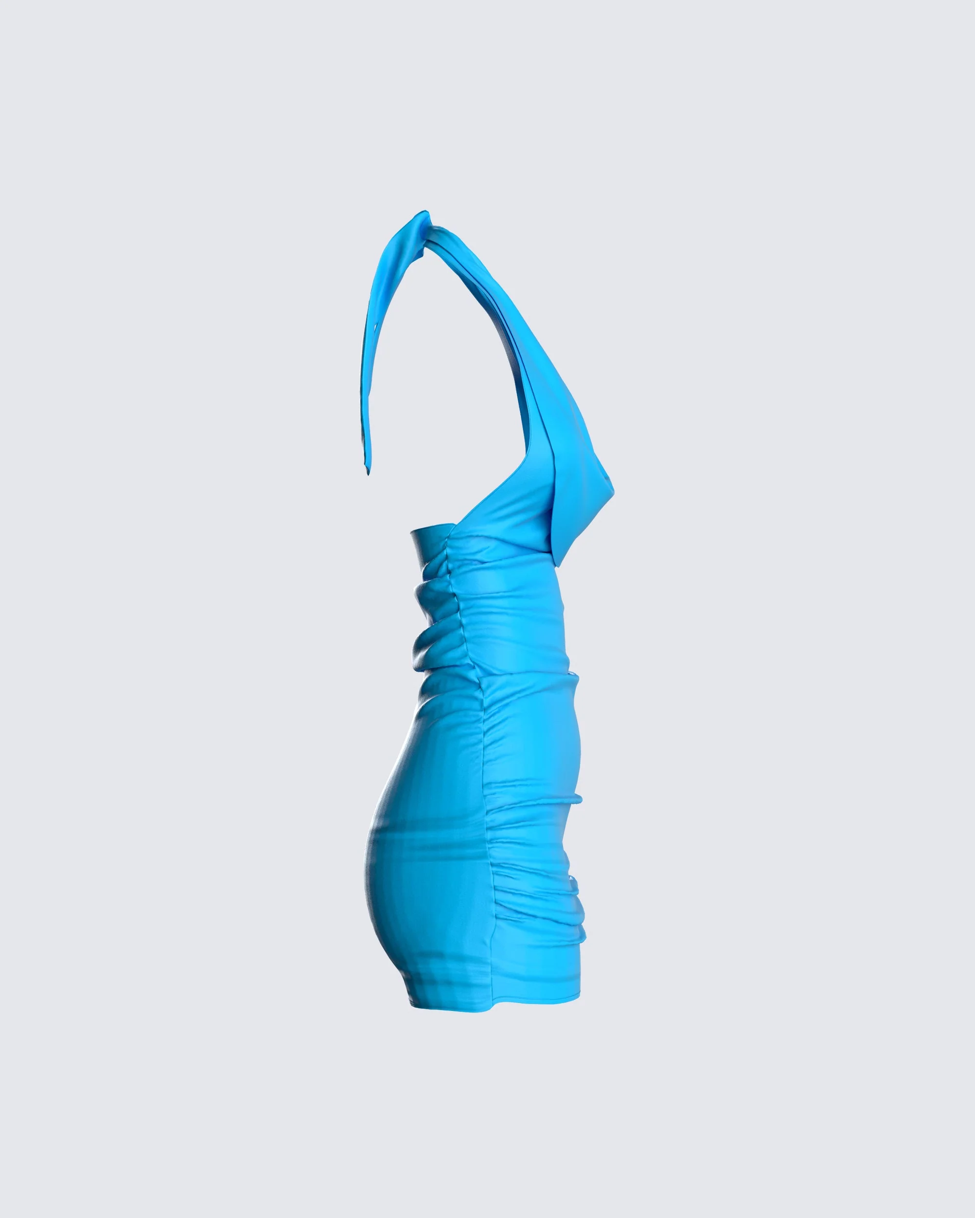Adrian Blue Mini Dress - Image 2
