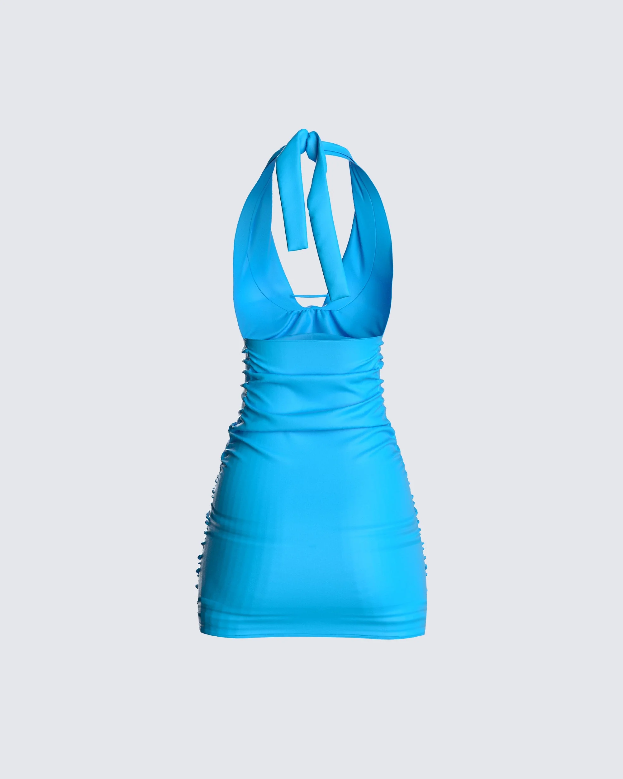 Adrian Blue Mini Dress - Image 3
