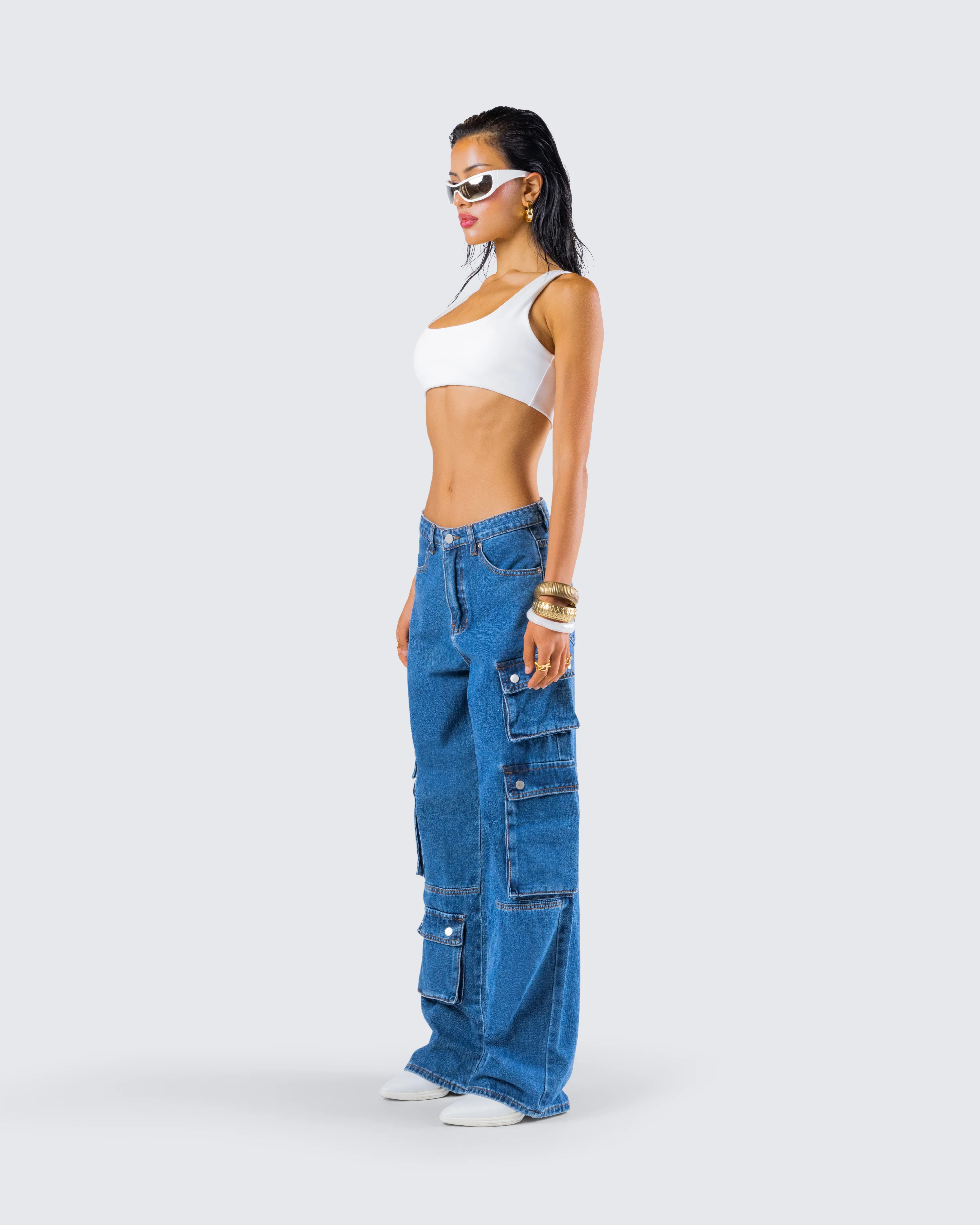 Agnetha Denim Cargo Set - Image 5