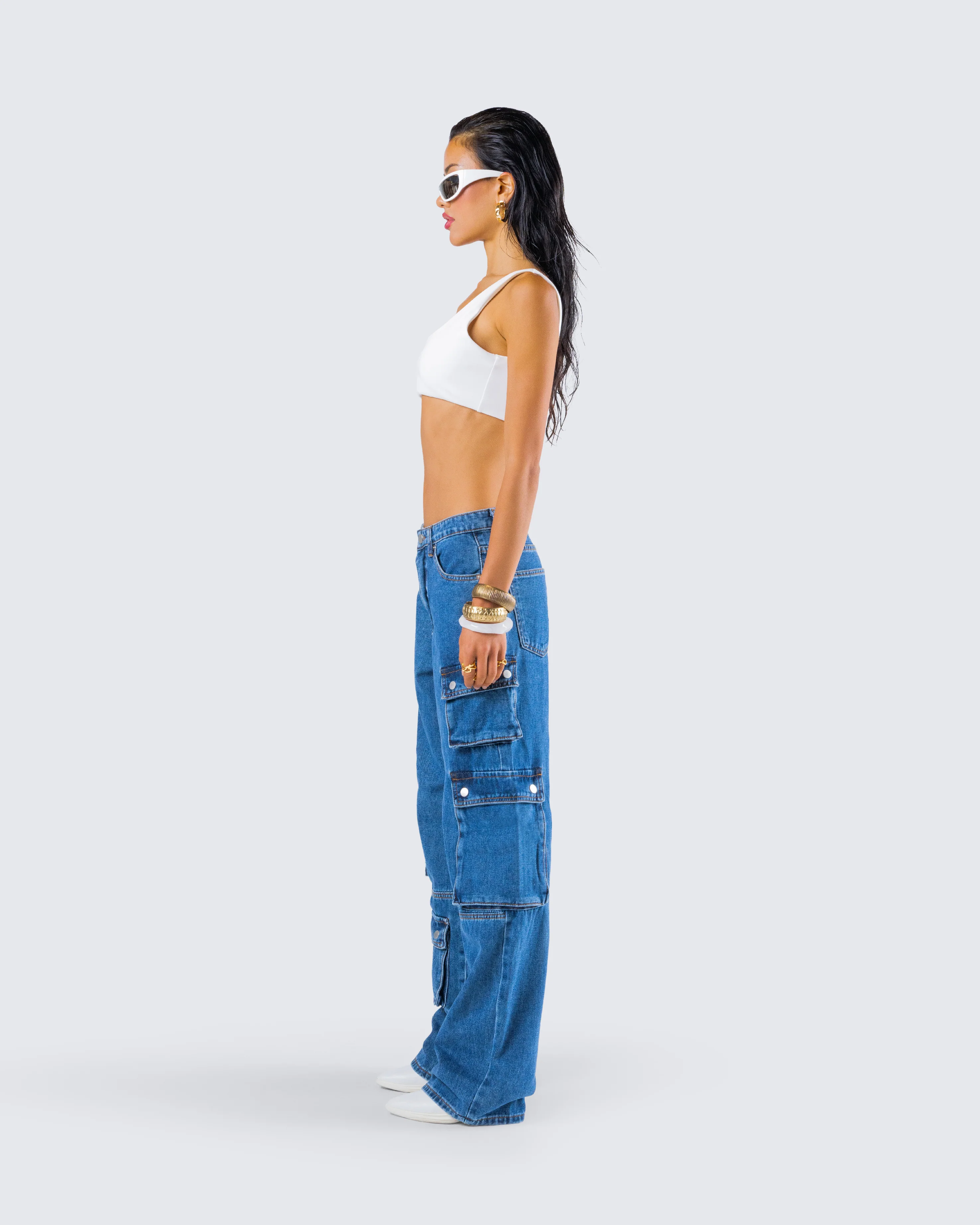 Agnetha Denim Cargo Set - Image 6