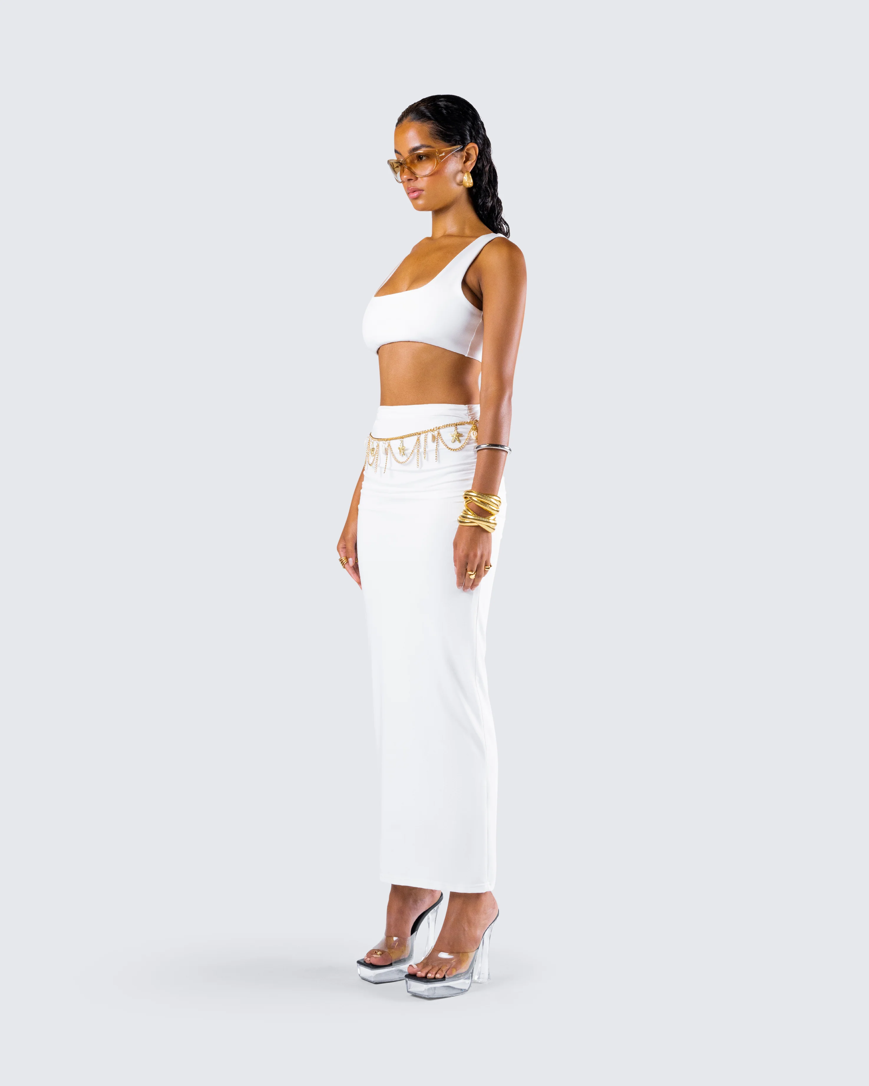 Agnetha White Maxi Set - Image 5