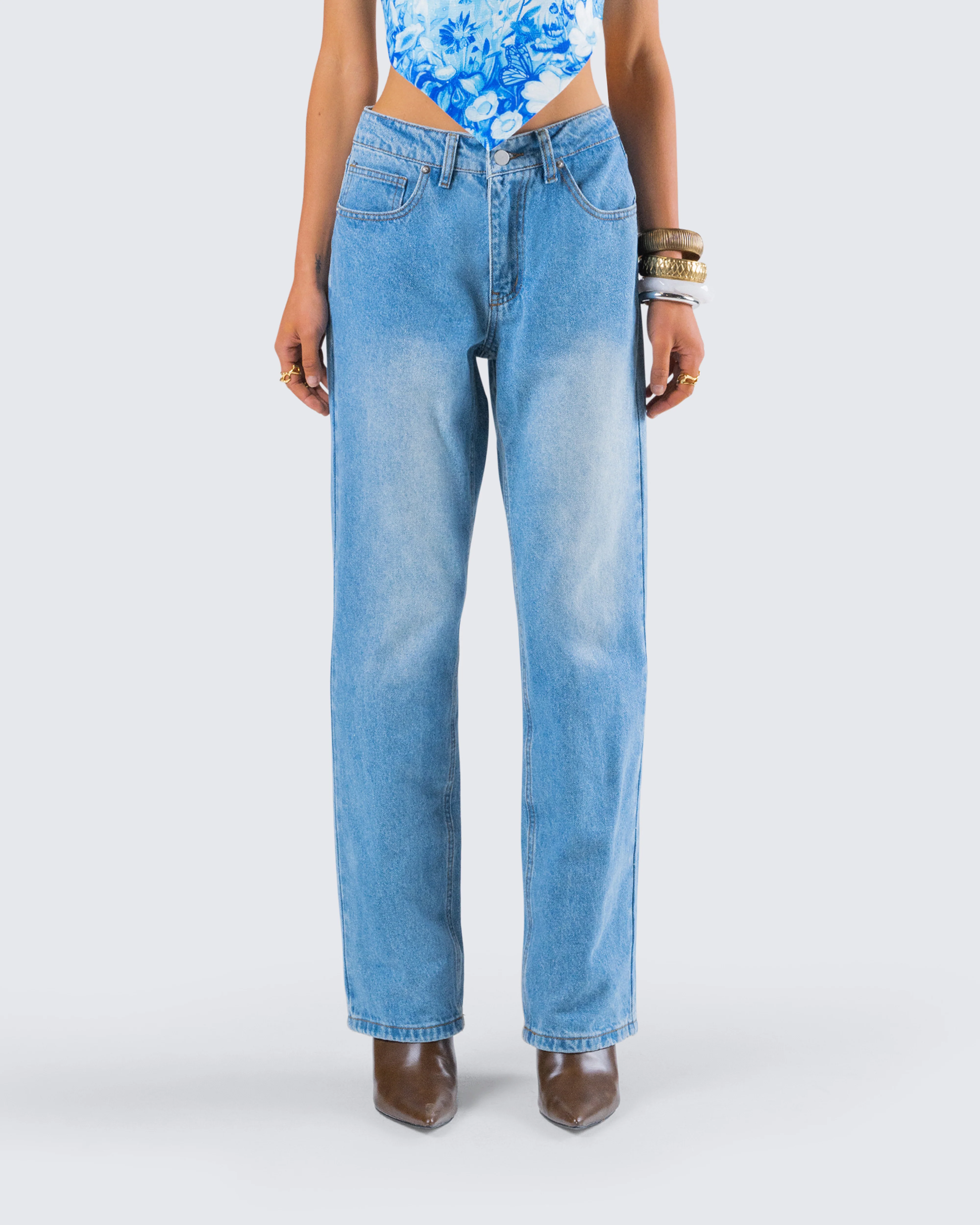 Ahmeira Blue Denim Jean - Image 4