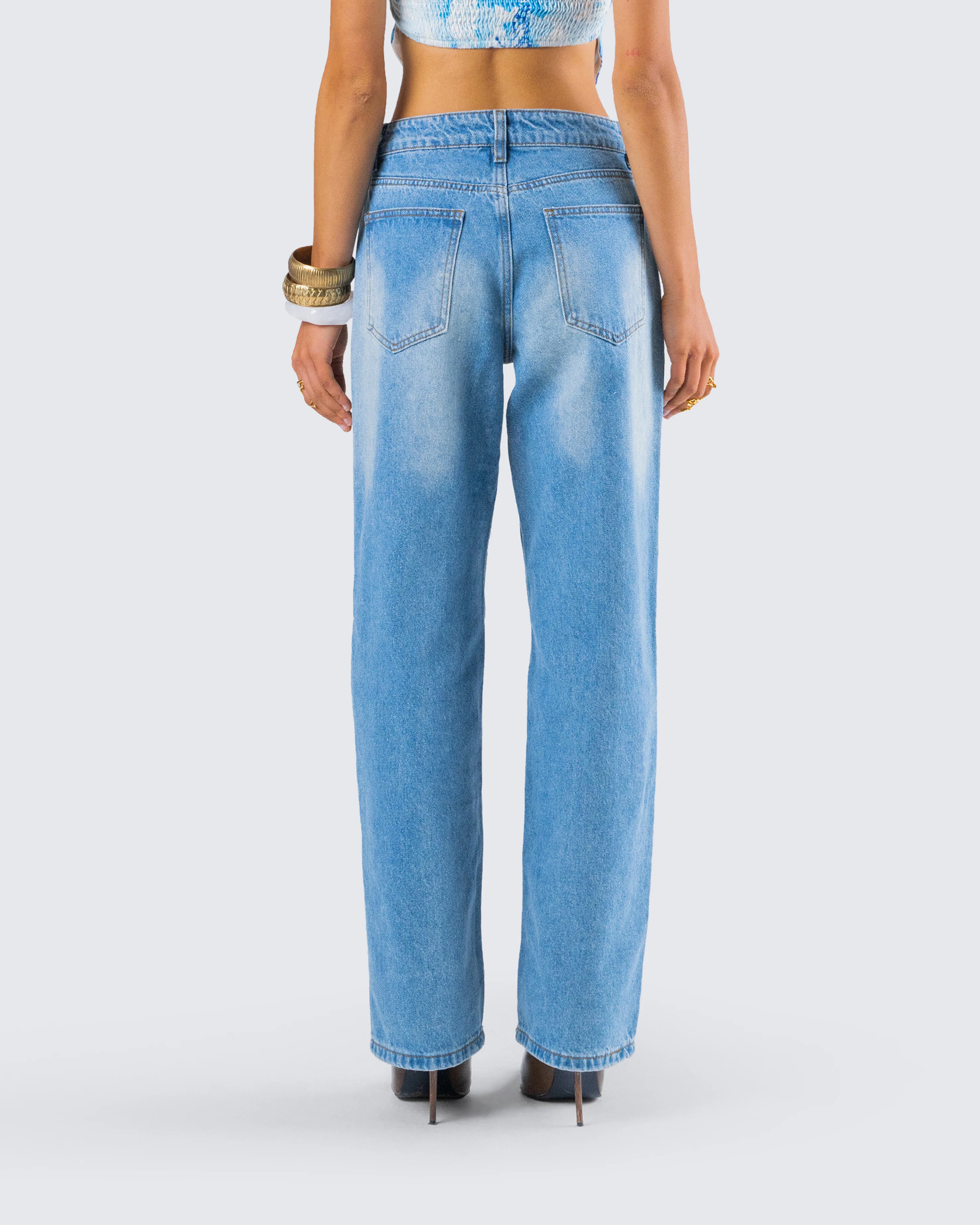 Ahmeira Blue Denim Jean - Image 7