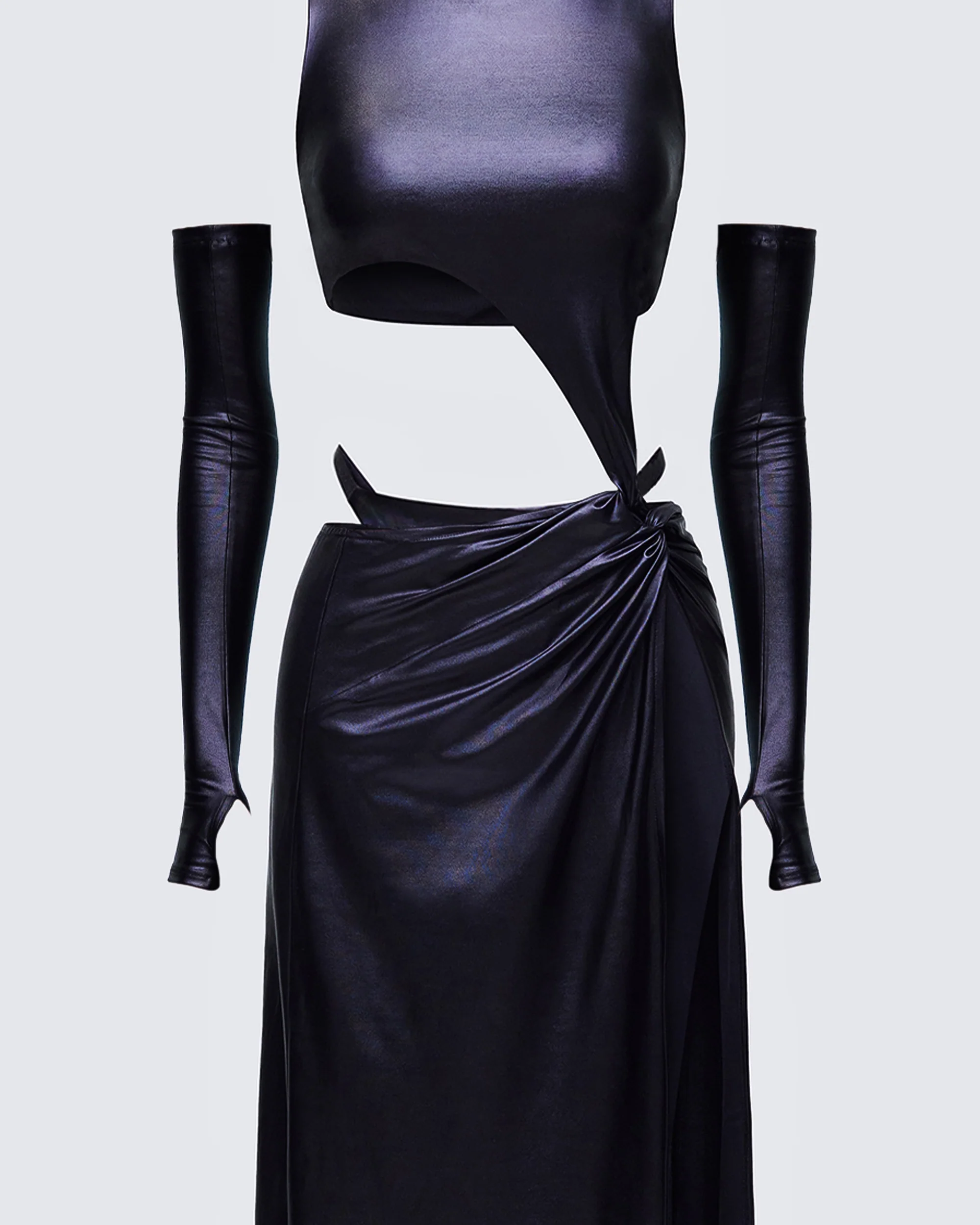 Aiala Black Knot Front Cutaway Dress - Image 6