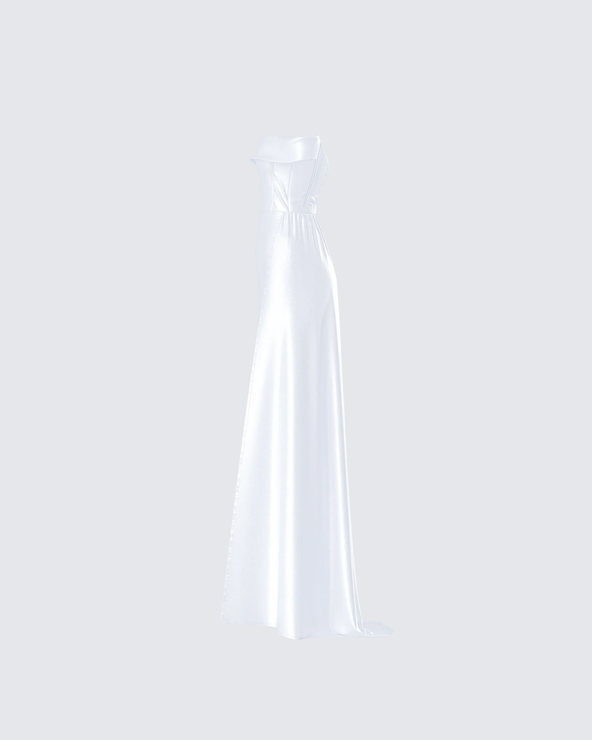 Aika White Off Shoulder High Low Dress - Image 2