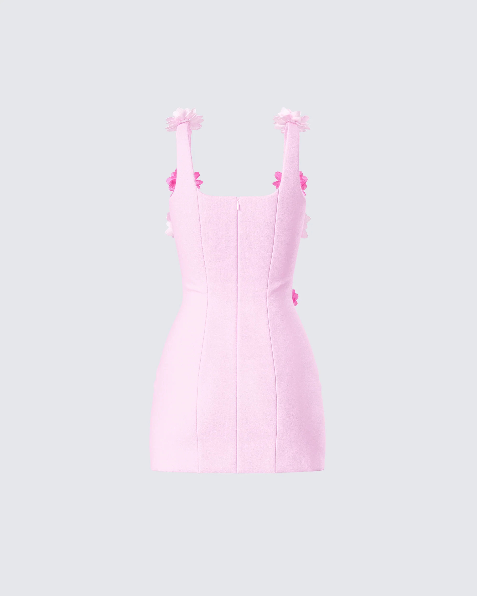 Aisling Pink Rosette Mini Dress - Image 3