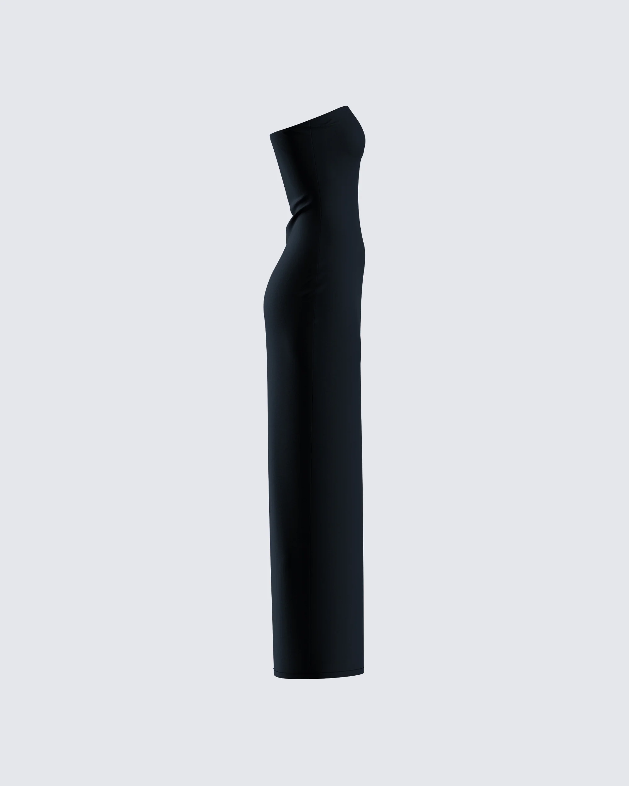 Akari Black Jersey Tube Maxi Dress - Image 2