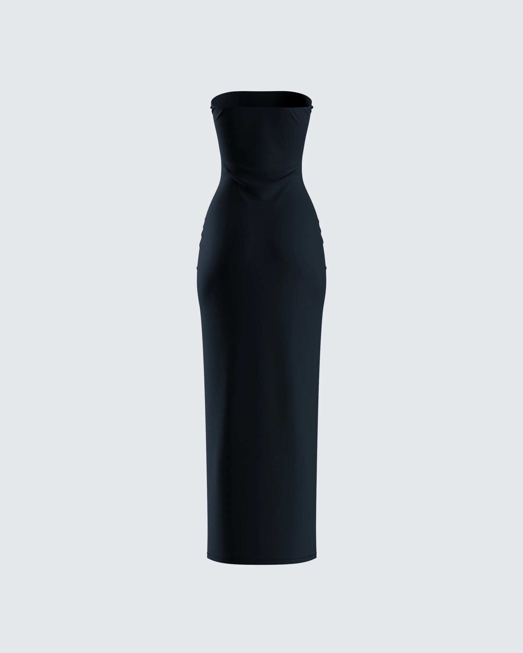 Akari Black Jersey Tube Maxi Dress - Image 3