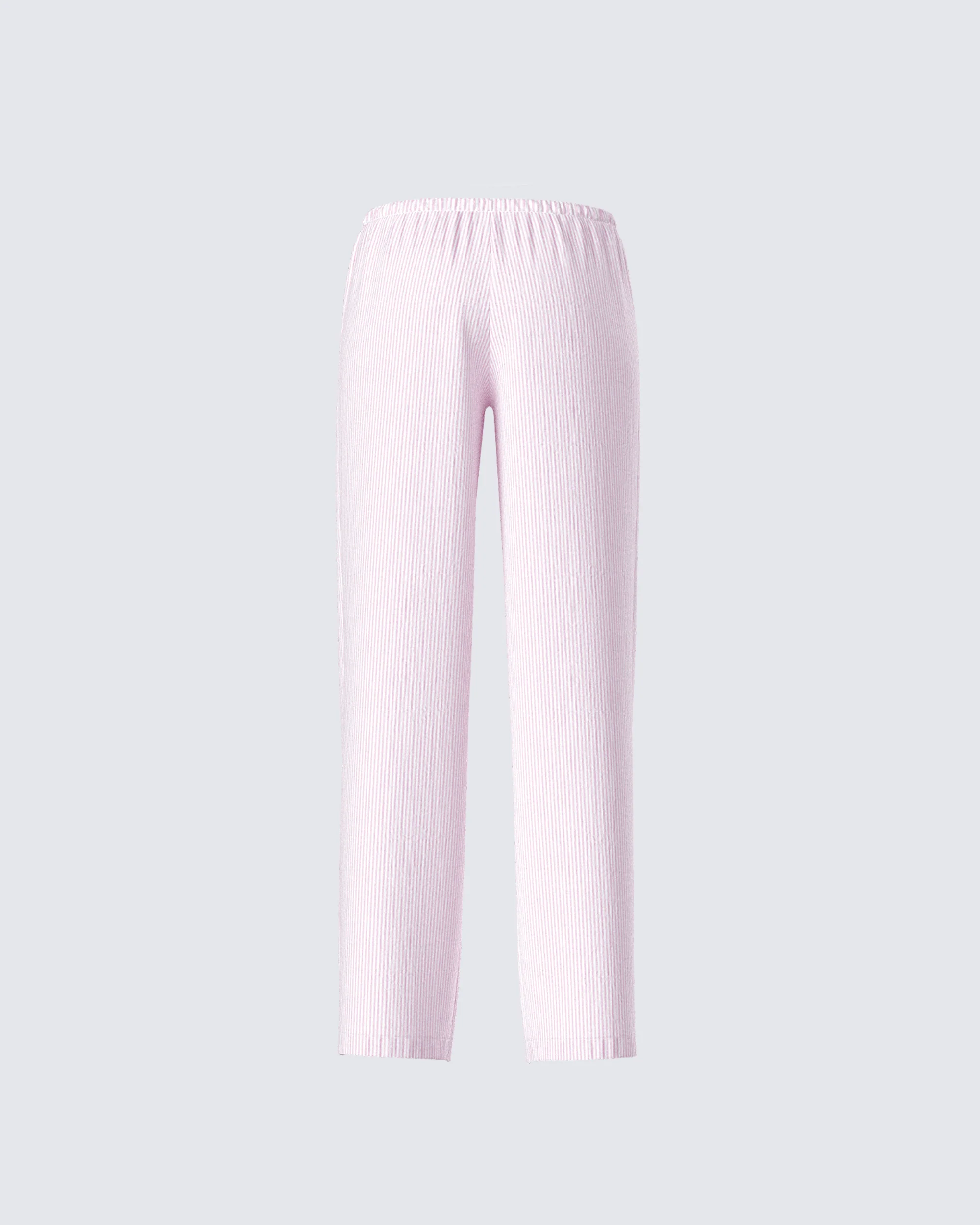 Akia Pink Stripe Drawstring Pant - Image 3