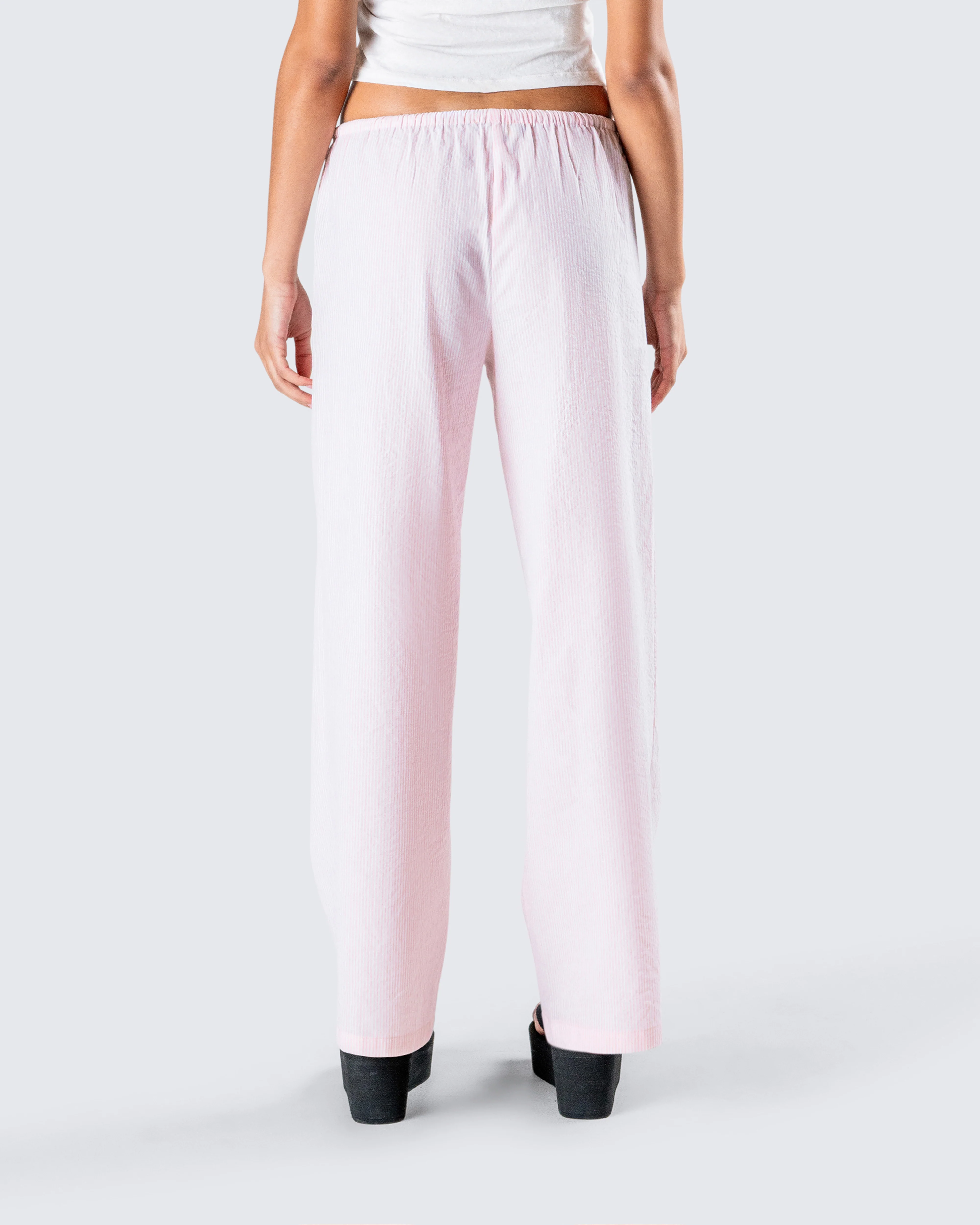 Akia Pink Stripe Drawstring Pant - Image 7