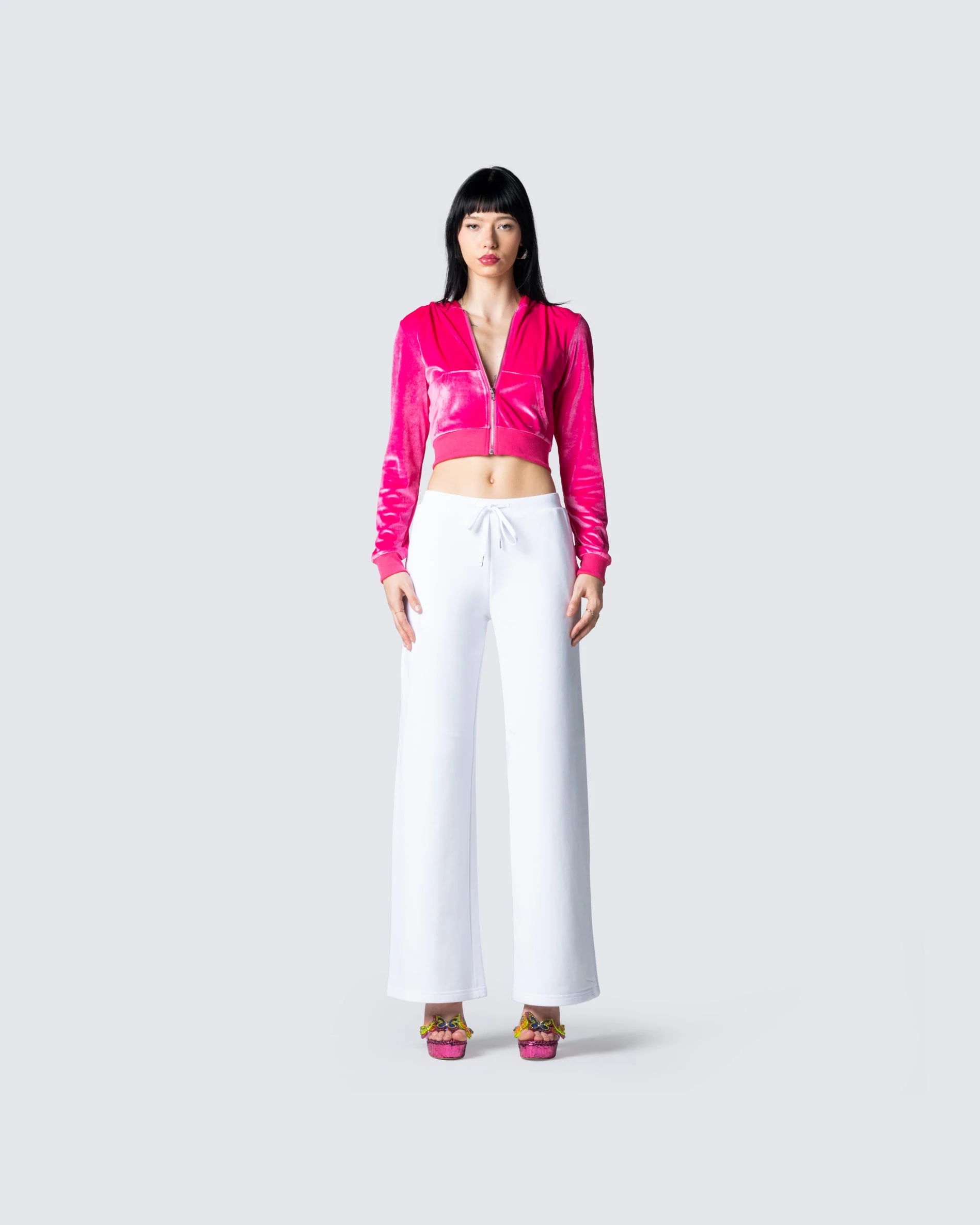 Alessa Pink Velvet Jacket - Image 4