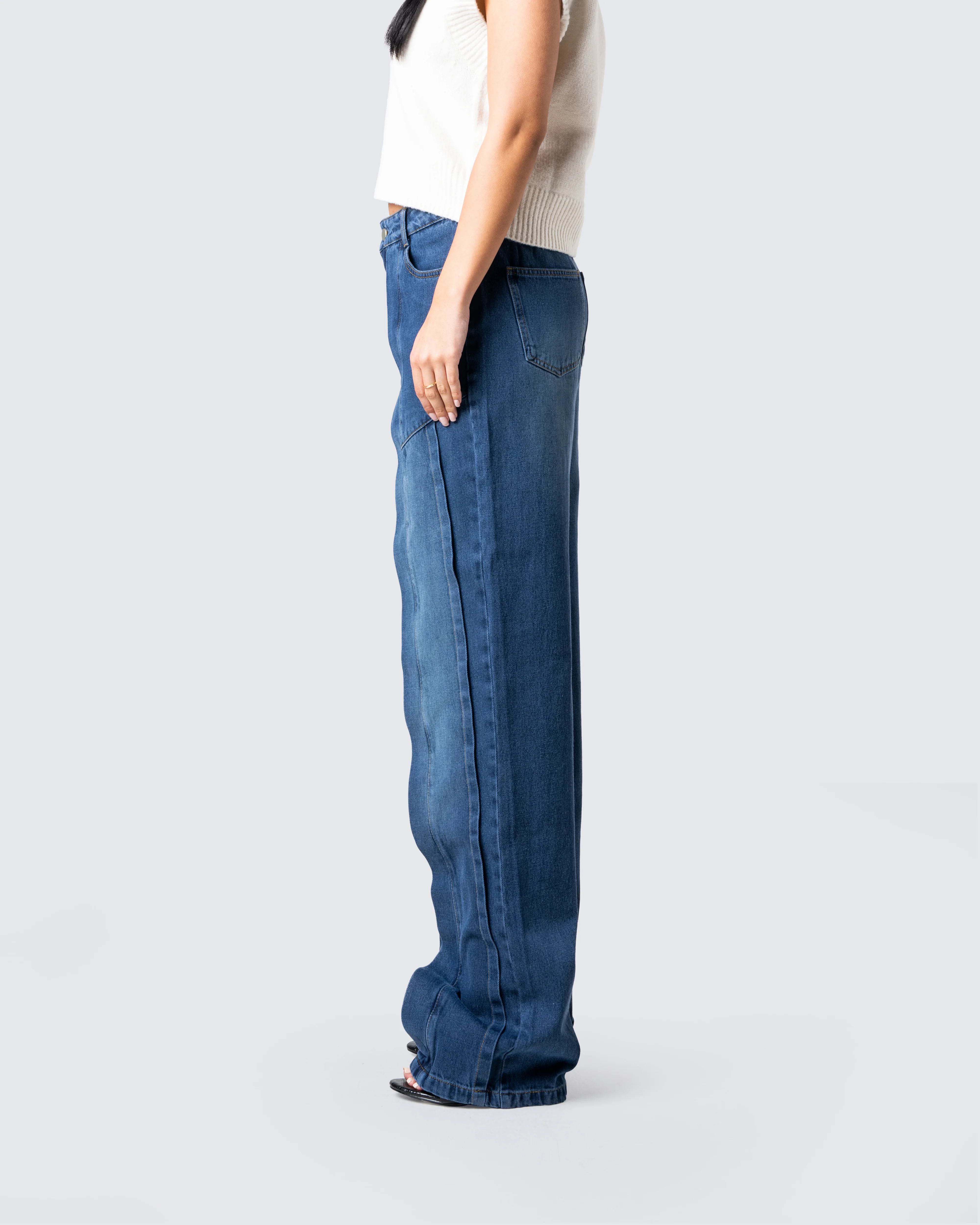 Alexander Blue Wide Leg Jeans - Image 5