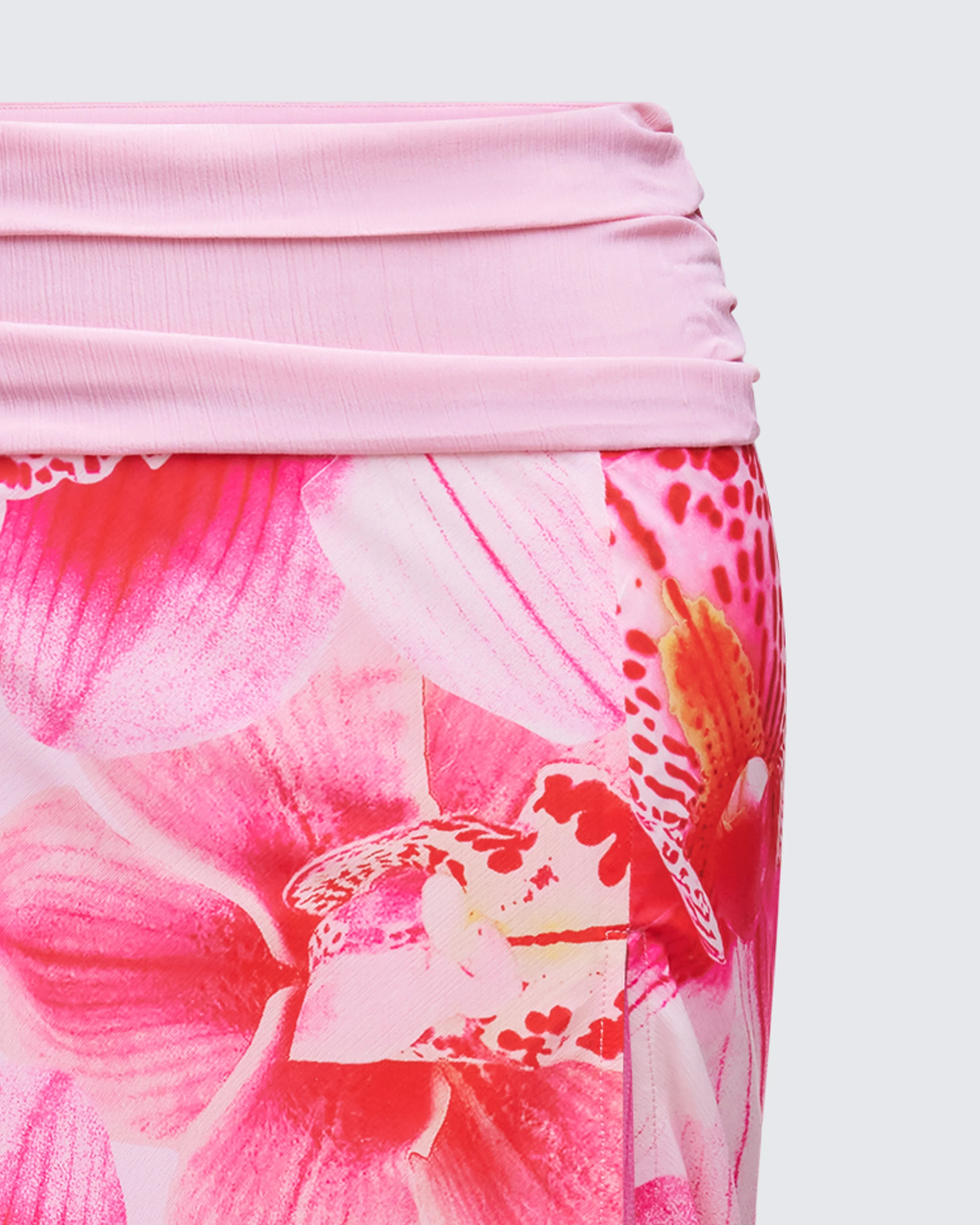 Alexis Printed Pink Maxi Skirt - Image 6