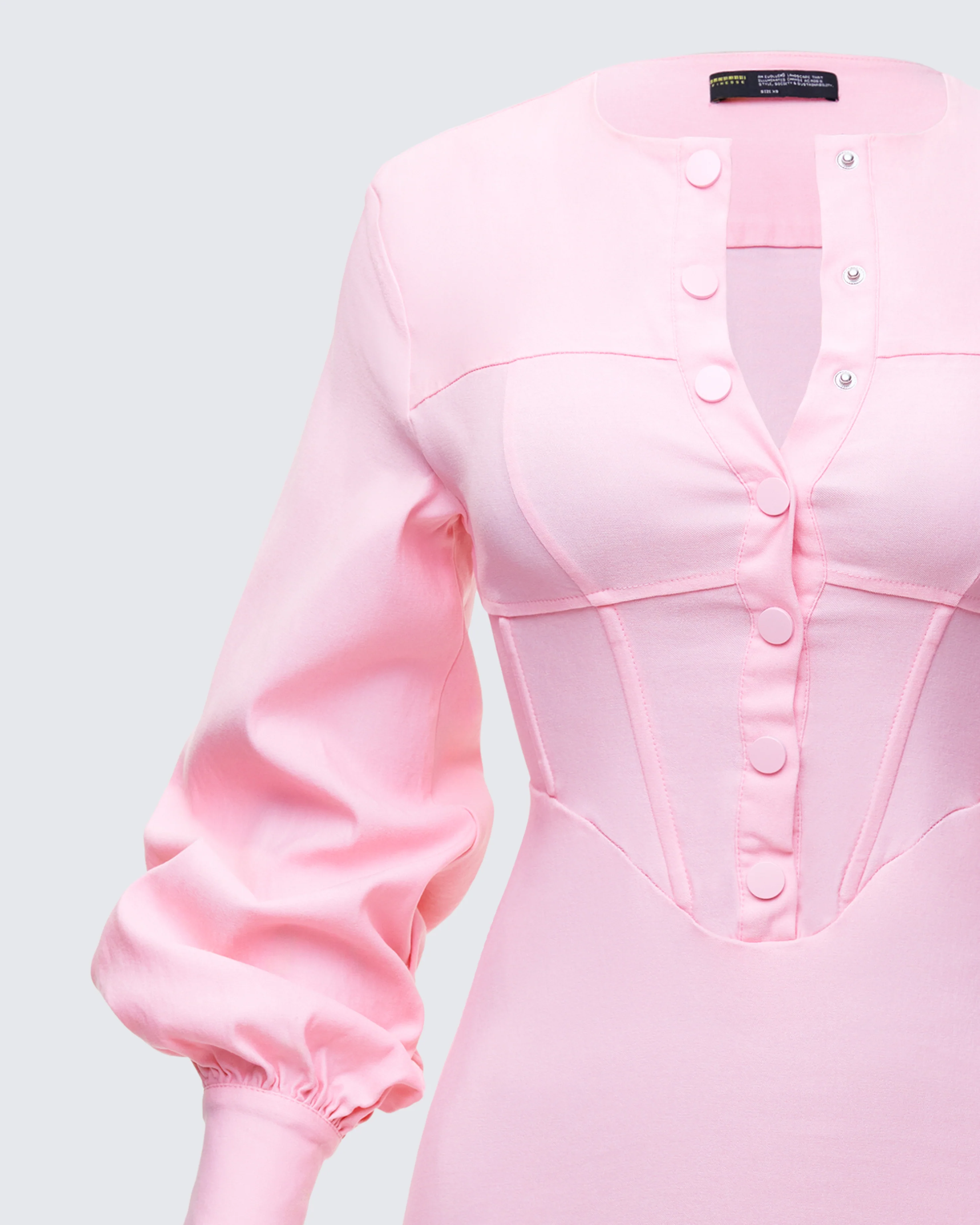 Alice Pink Mini Dress - Image 6