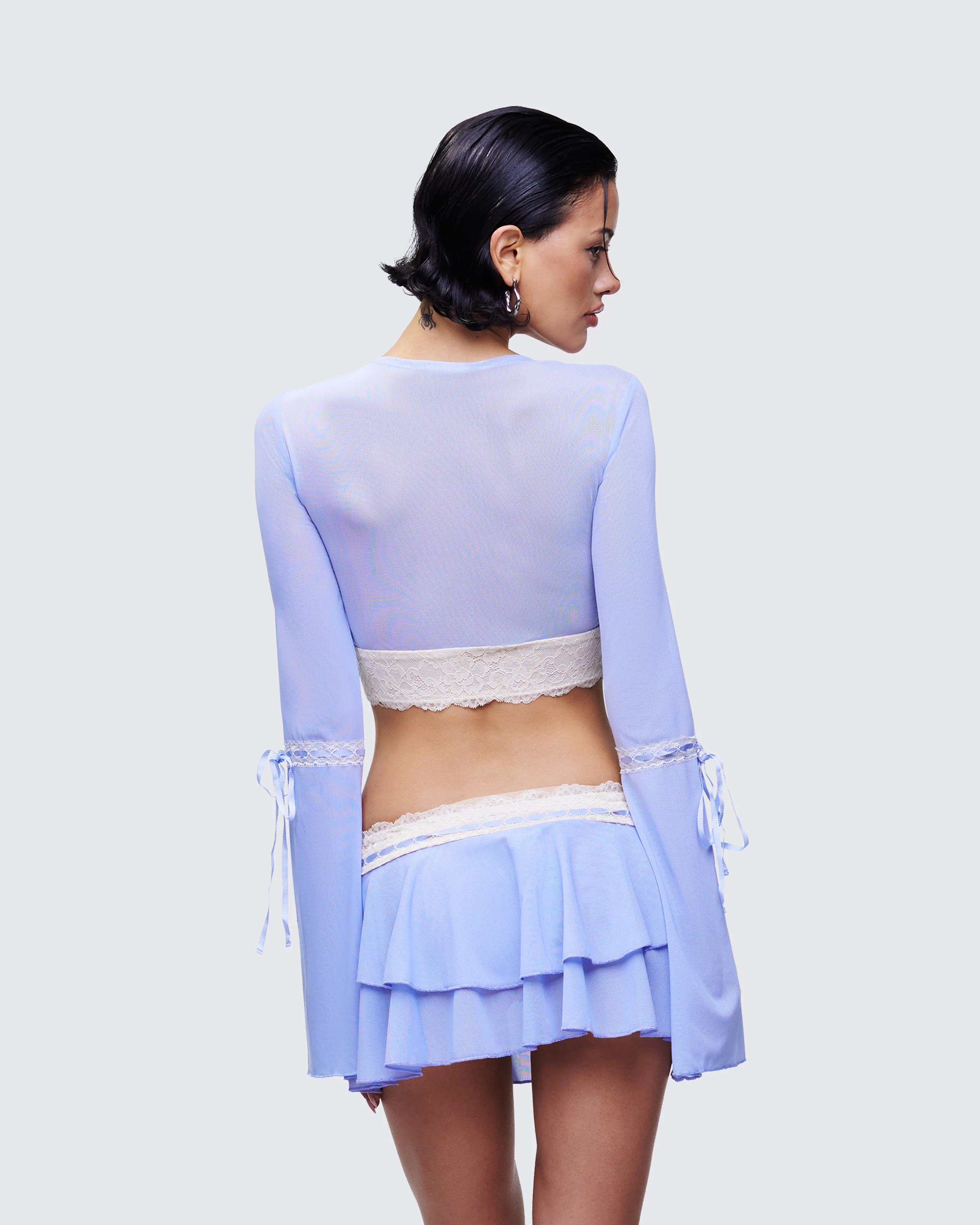 Alize Purple Flare Sleeved Top - Image 4