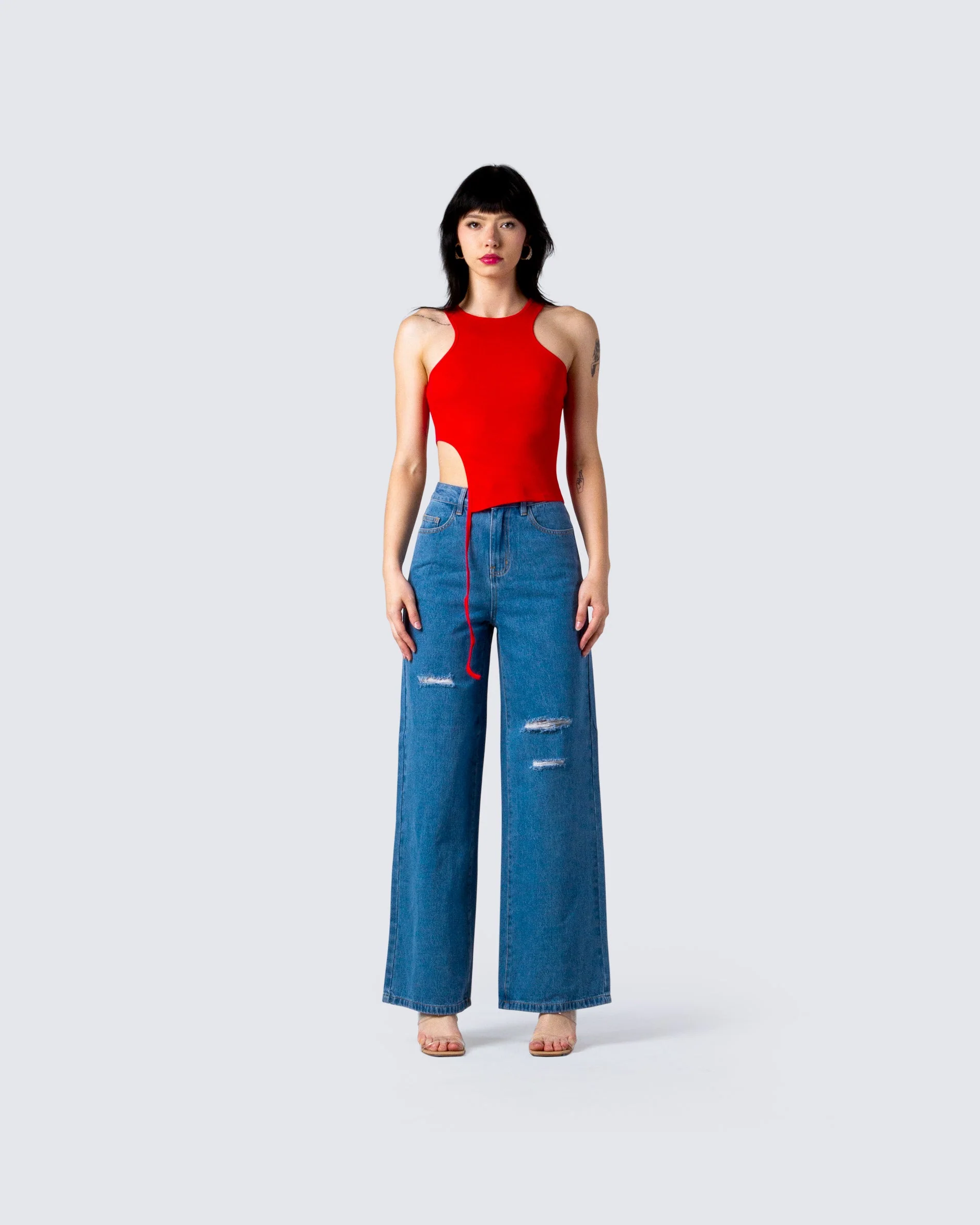 Allen Red Cut Away Tank - Image 4