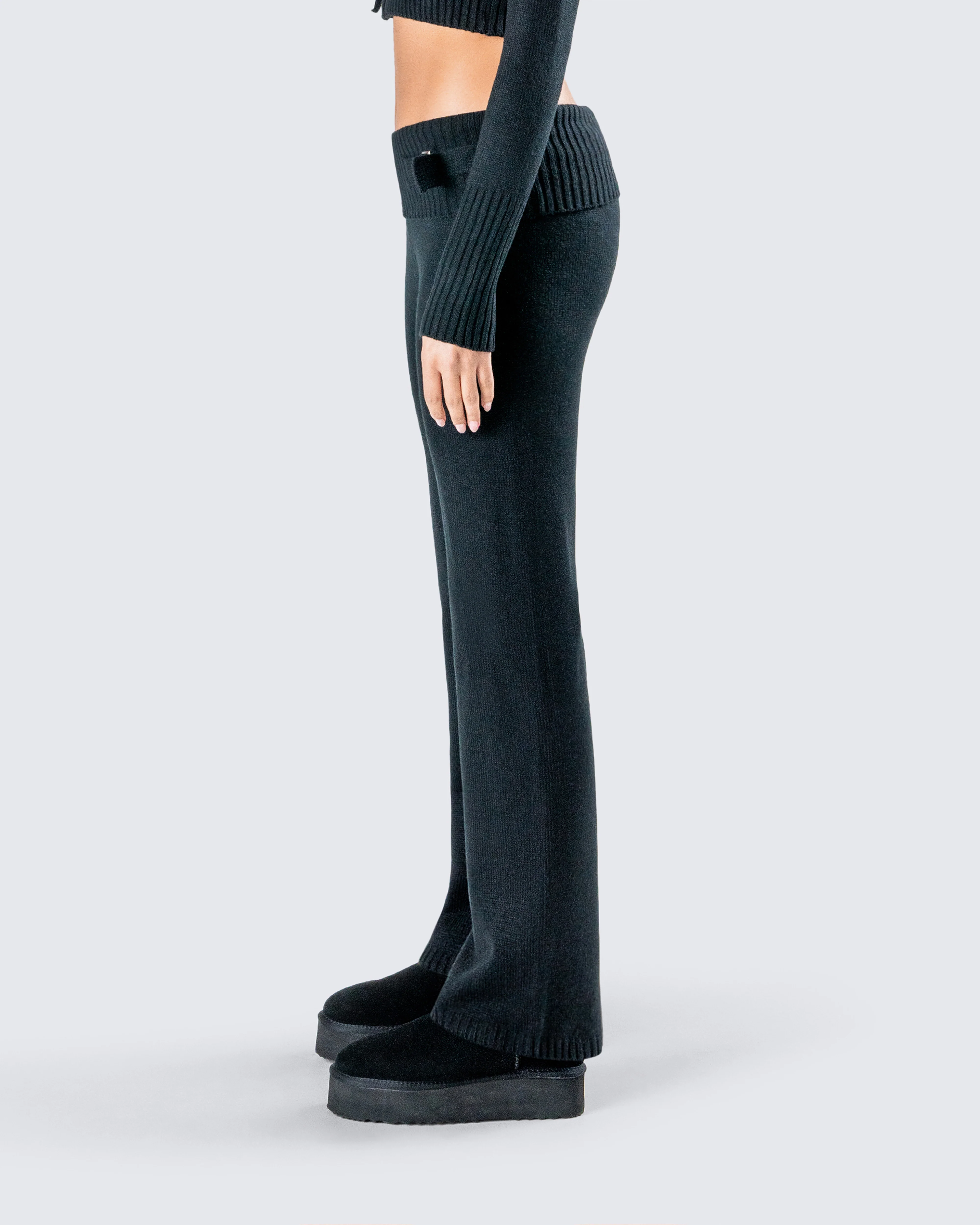Alyssa Black Knit Pant - Image 6