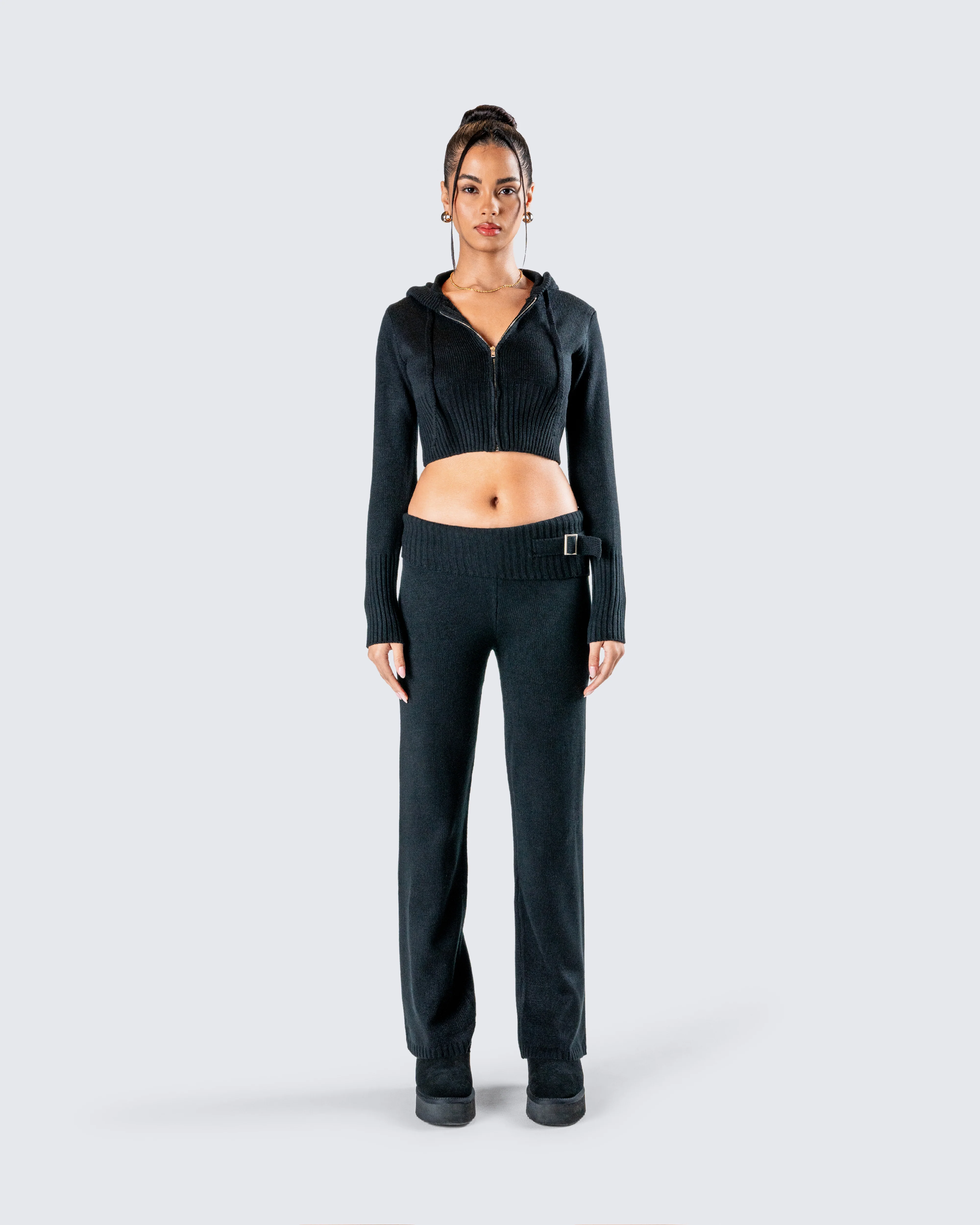Alyssa Black Knit Set - Image 4