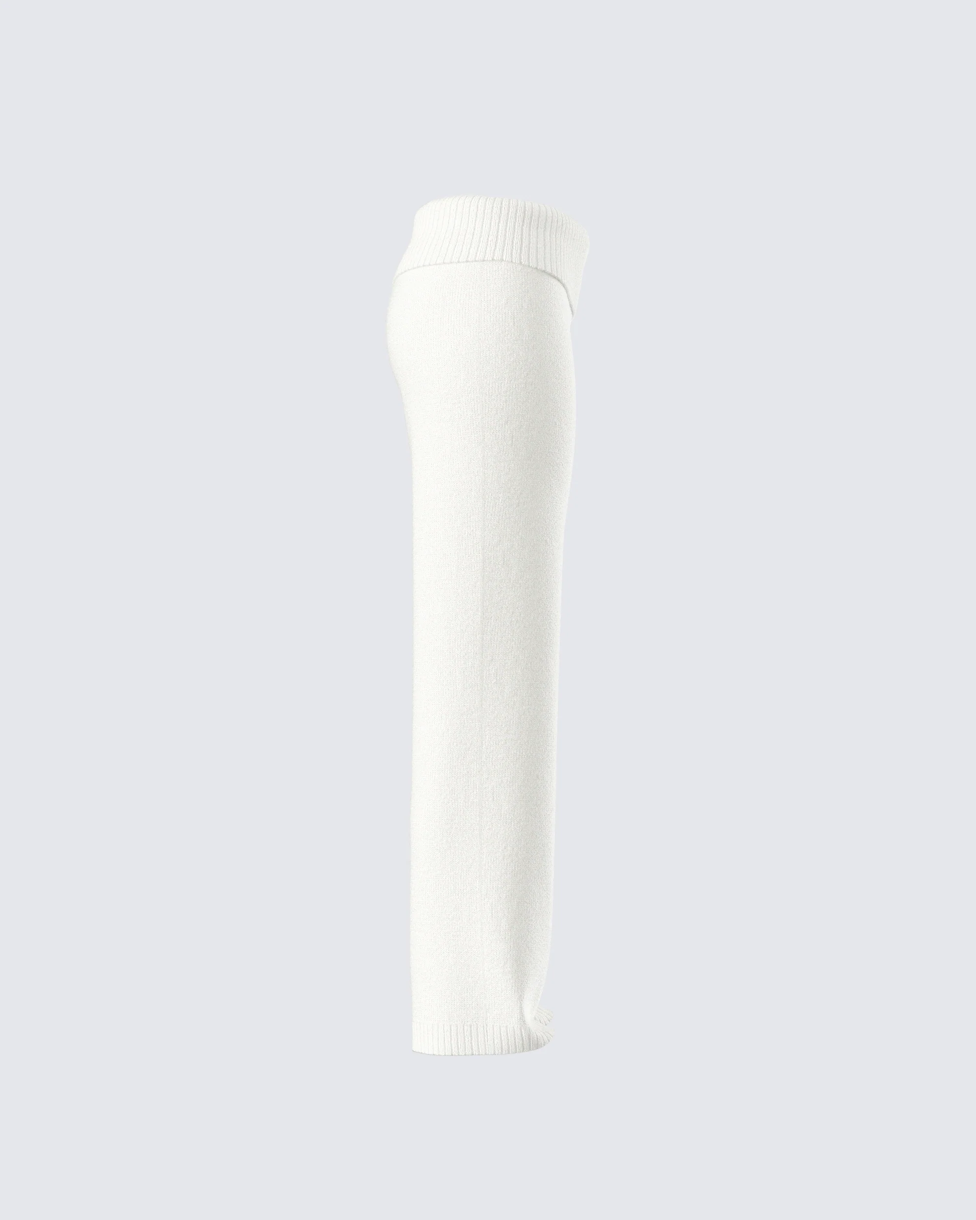 Alyssa White Knit Pant - Image 2