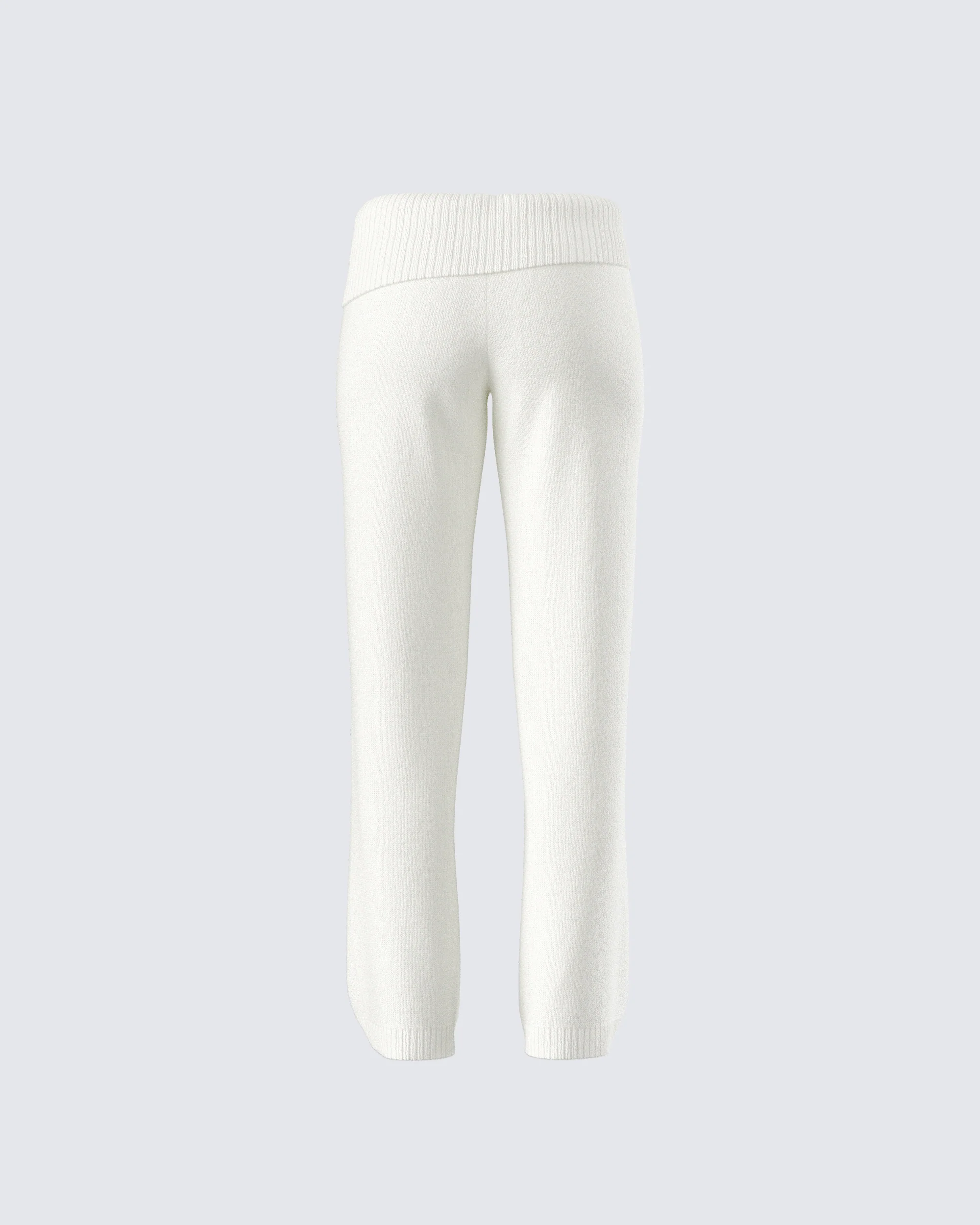 Alyssa White Knit Pant - Image 3
