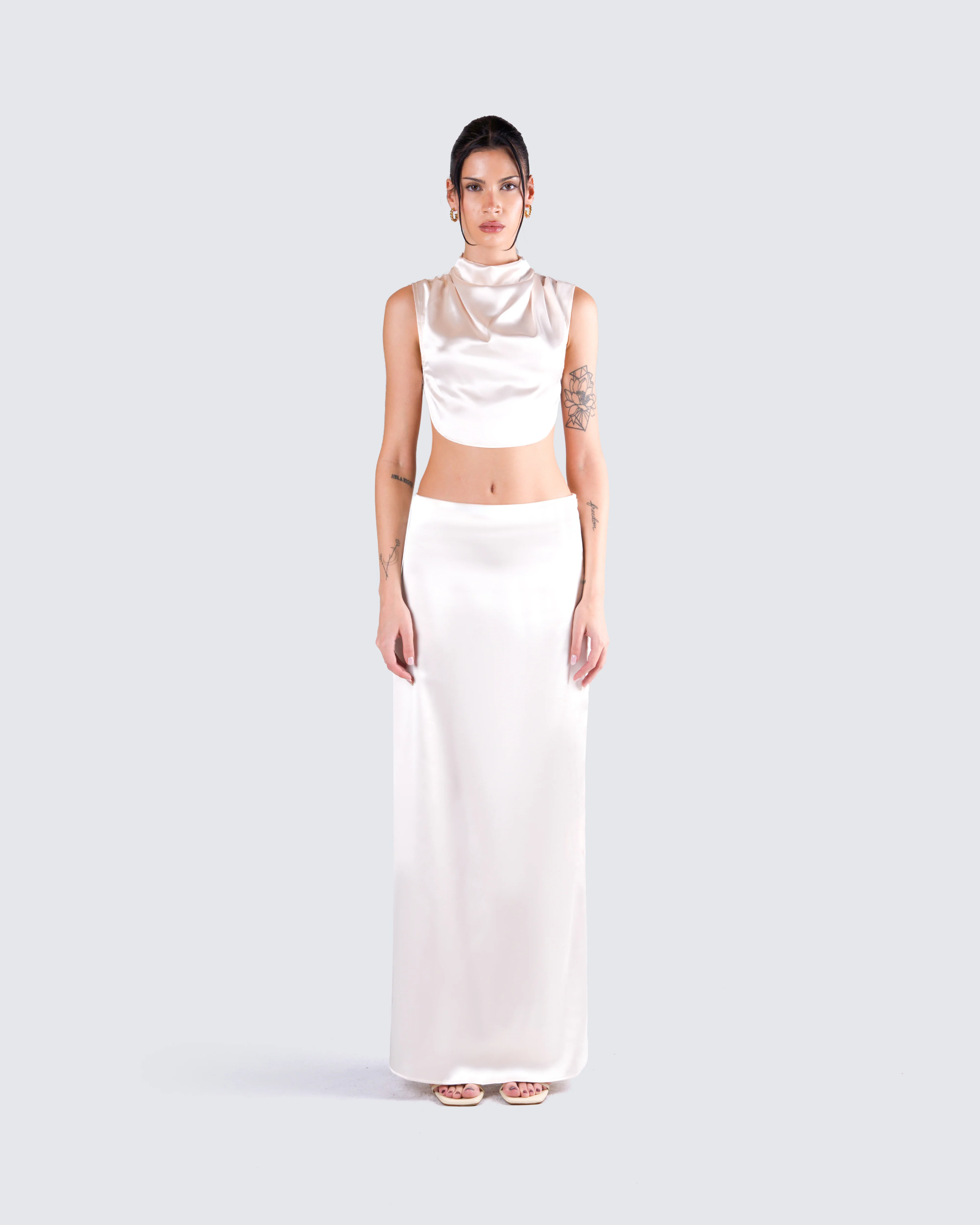 Amal Cream Cropped Top - Image 4