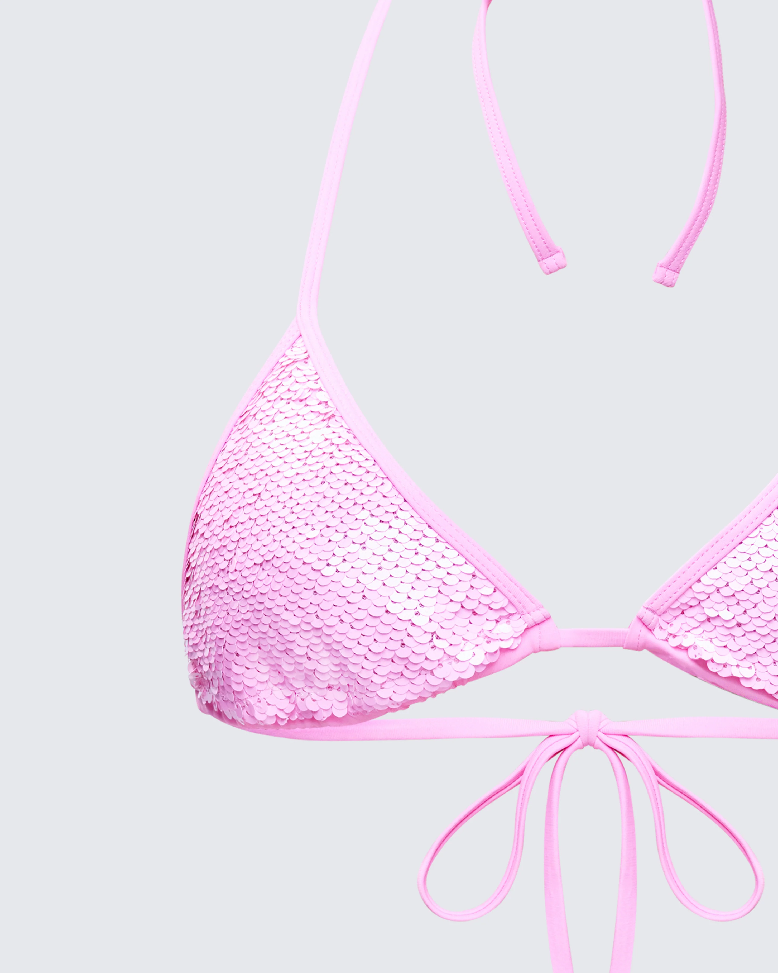 Amal Pink Sequin Bikini Top - Image 6