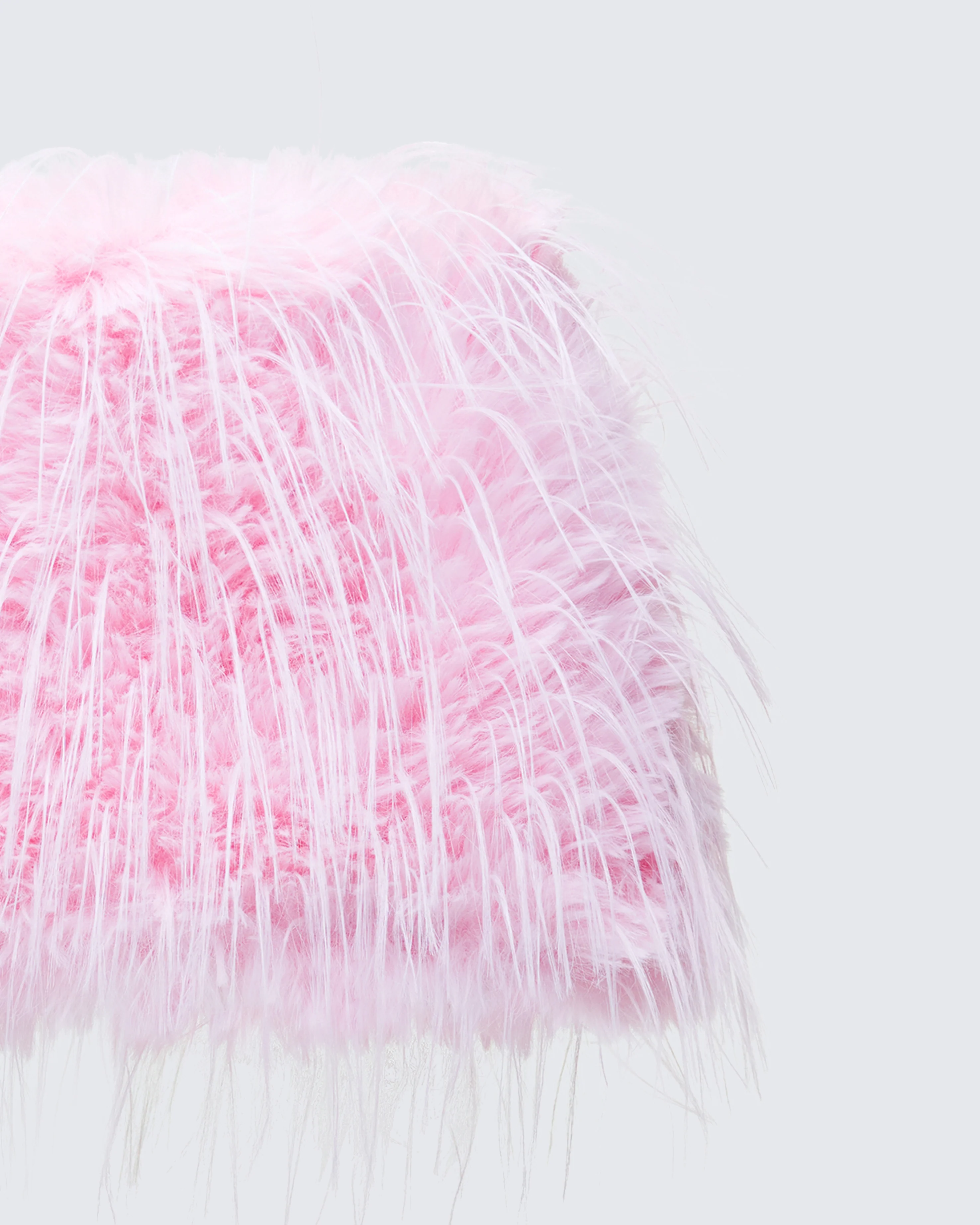 Amal Pink Feathered Mini Skirt - Image 6