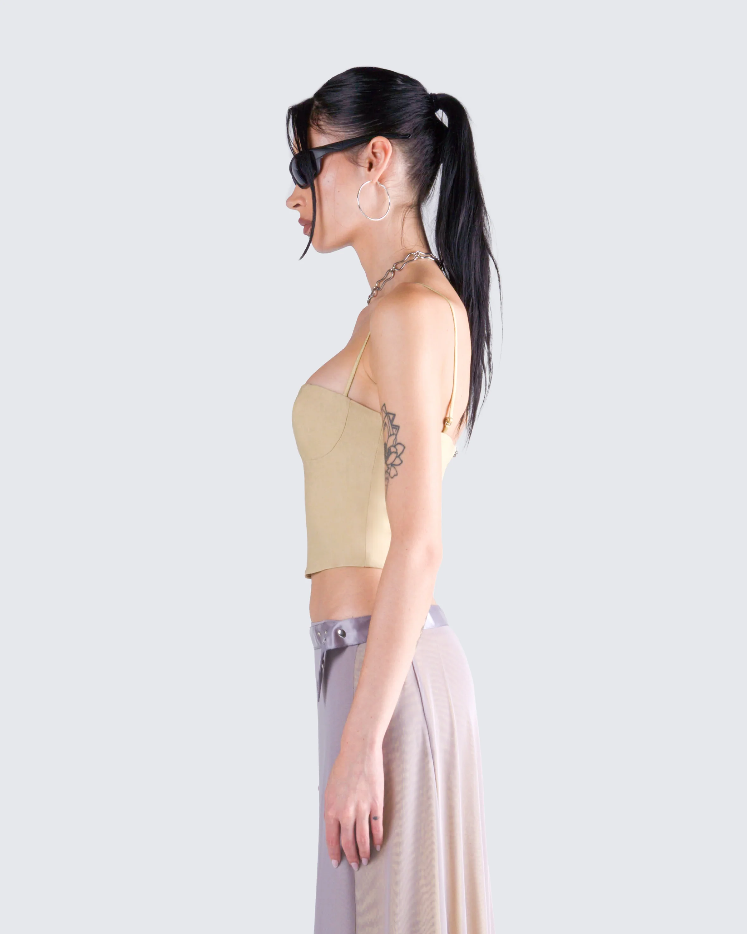Amberly Beige Corset Top - Image 5