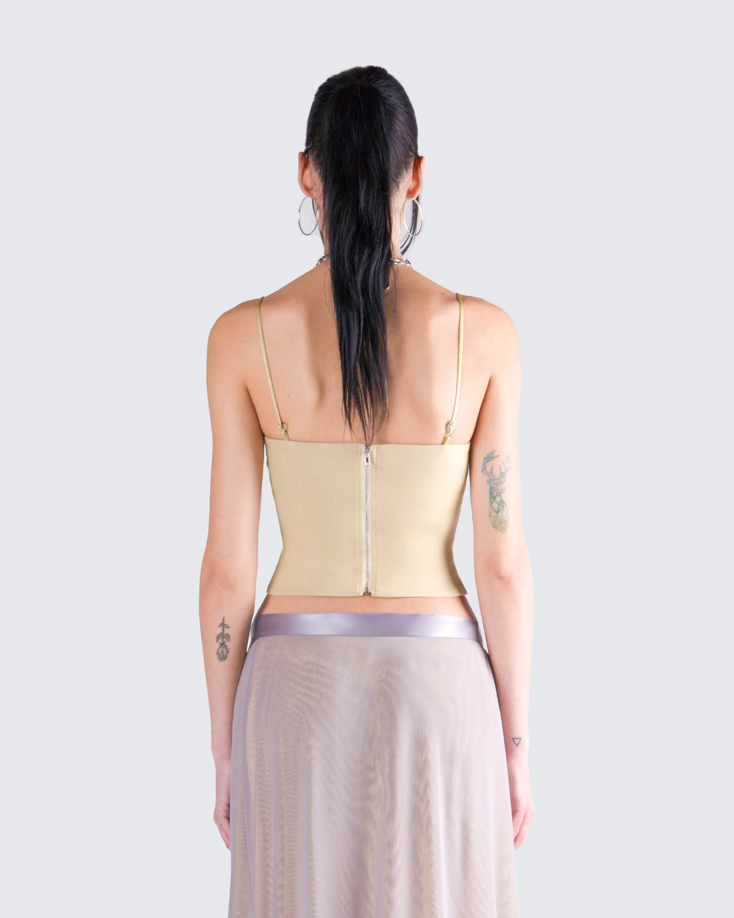 Amberly Beige Corset Top - Image 6
