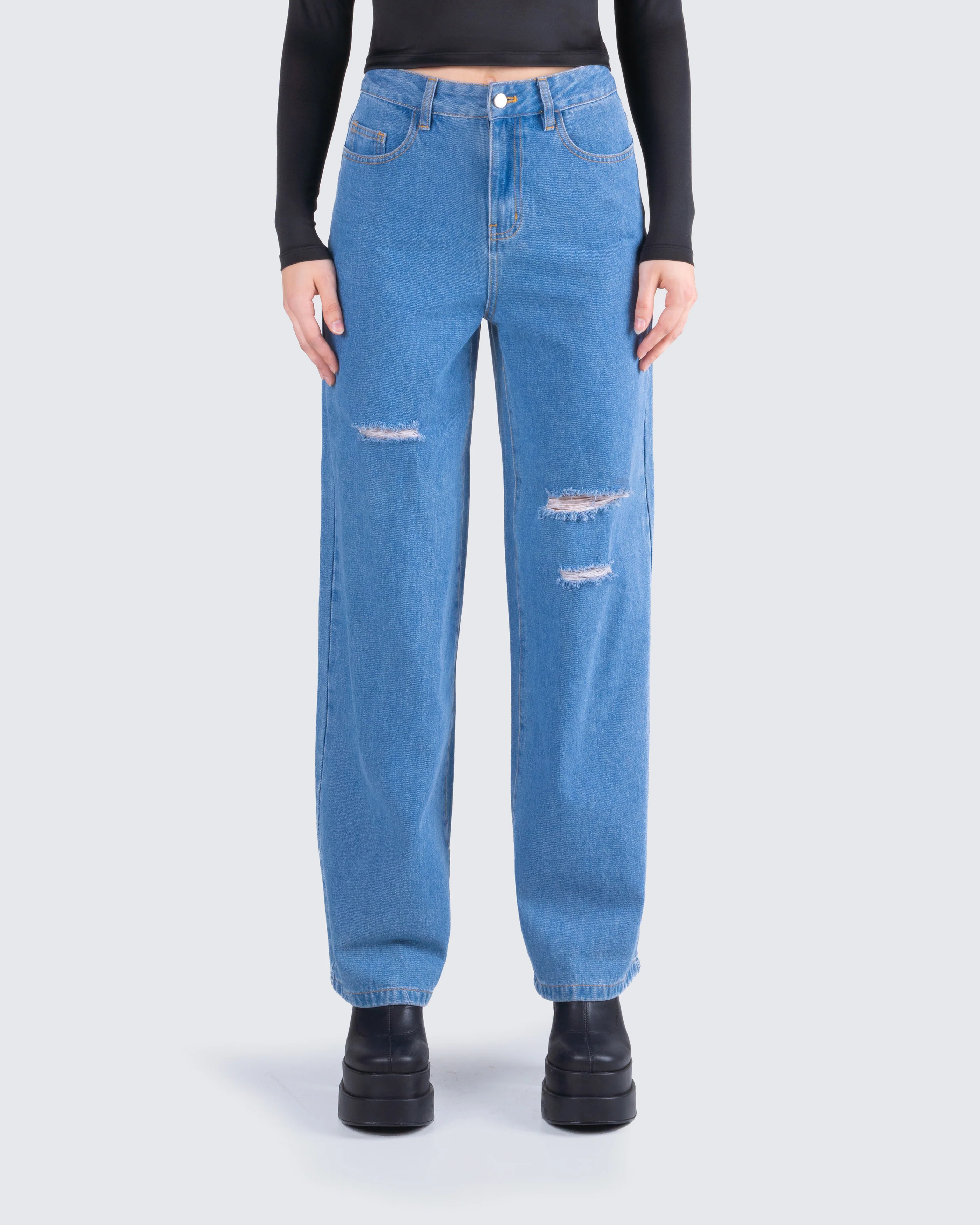 Amelia Distressed Jeans - Image 4