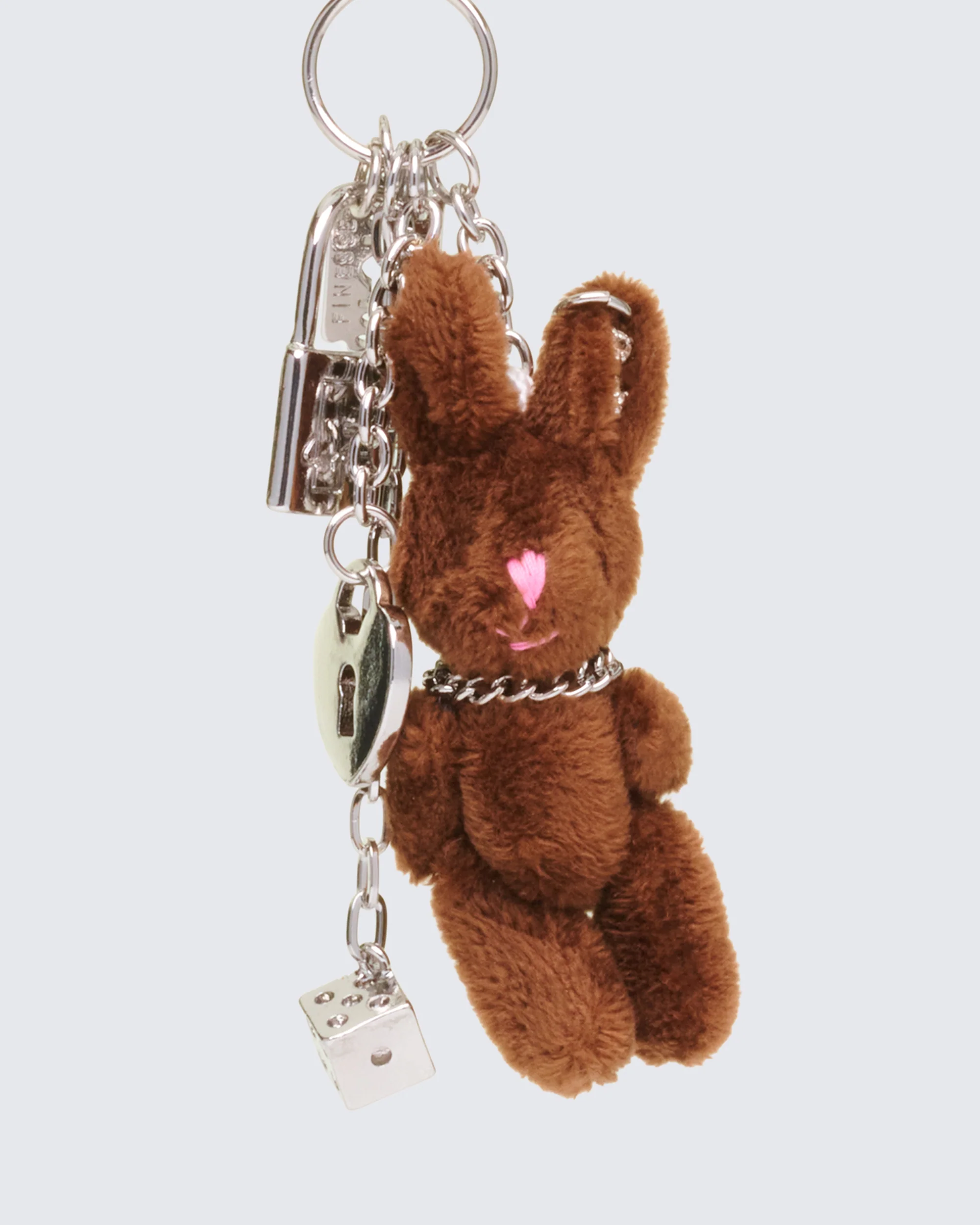 Amy Silver Rabbit Chain Bag Charm - Image 3