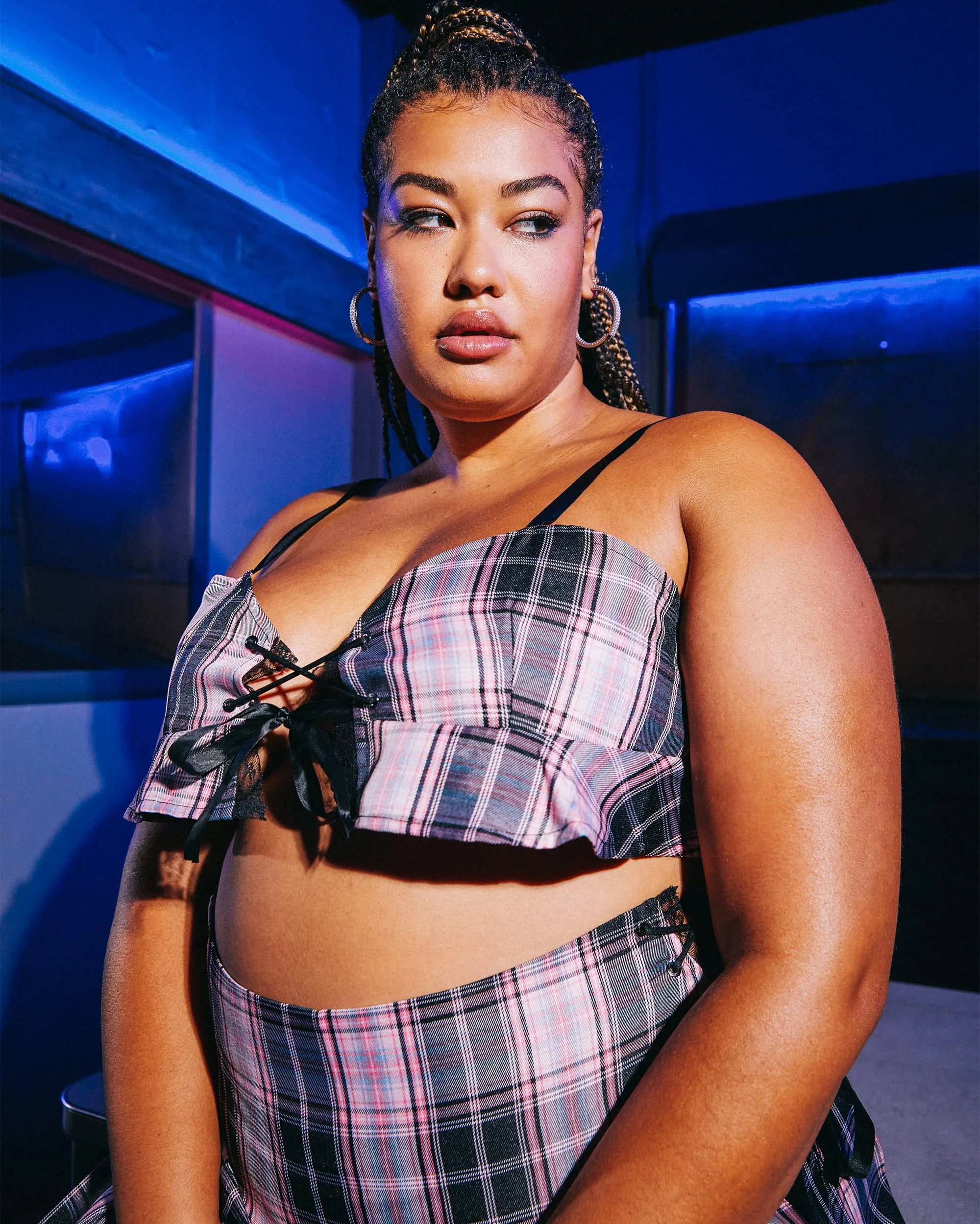 Angel Plaid Crop Top - Image 5