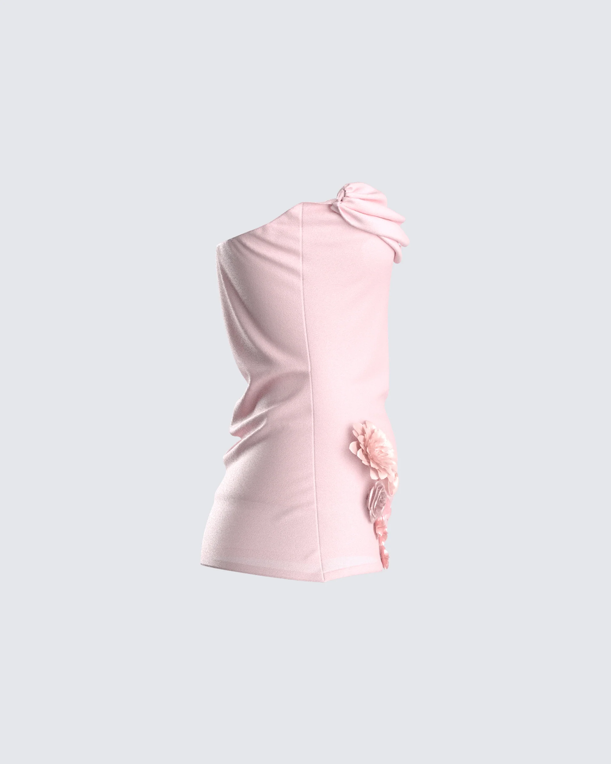 Angie Pink Floral Corset Top - Image 2