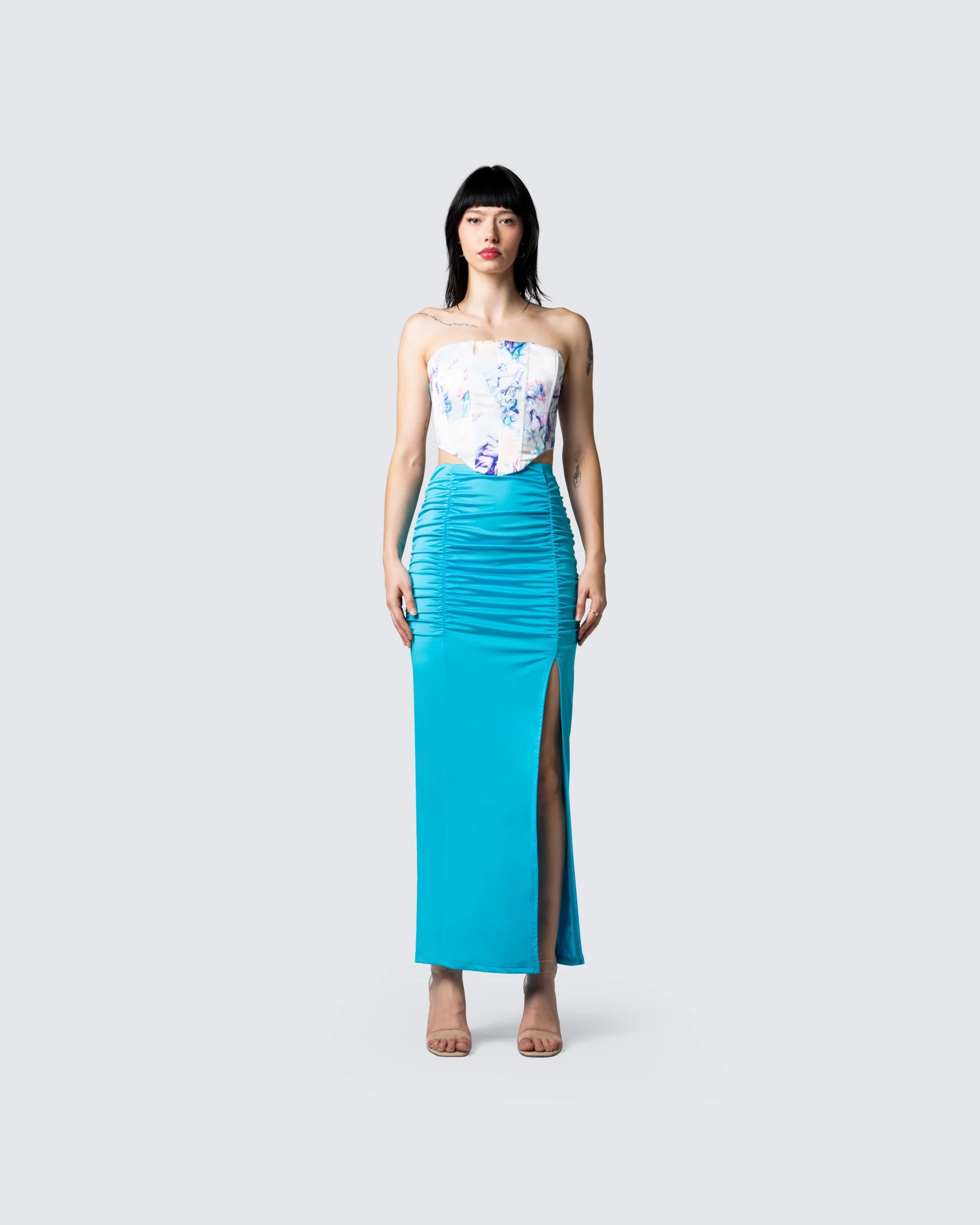 Annalise Blue Multi Corset - Image 4