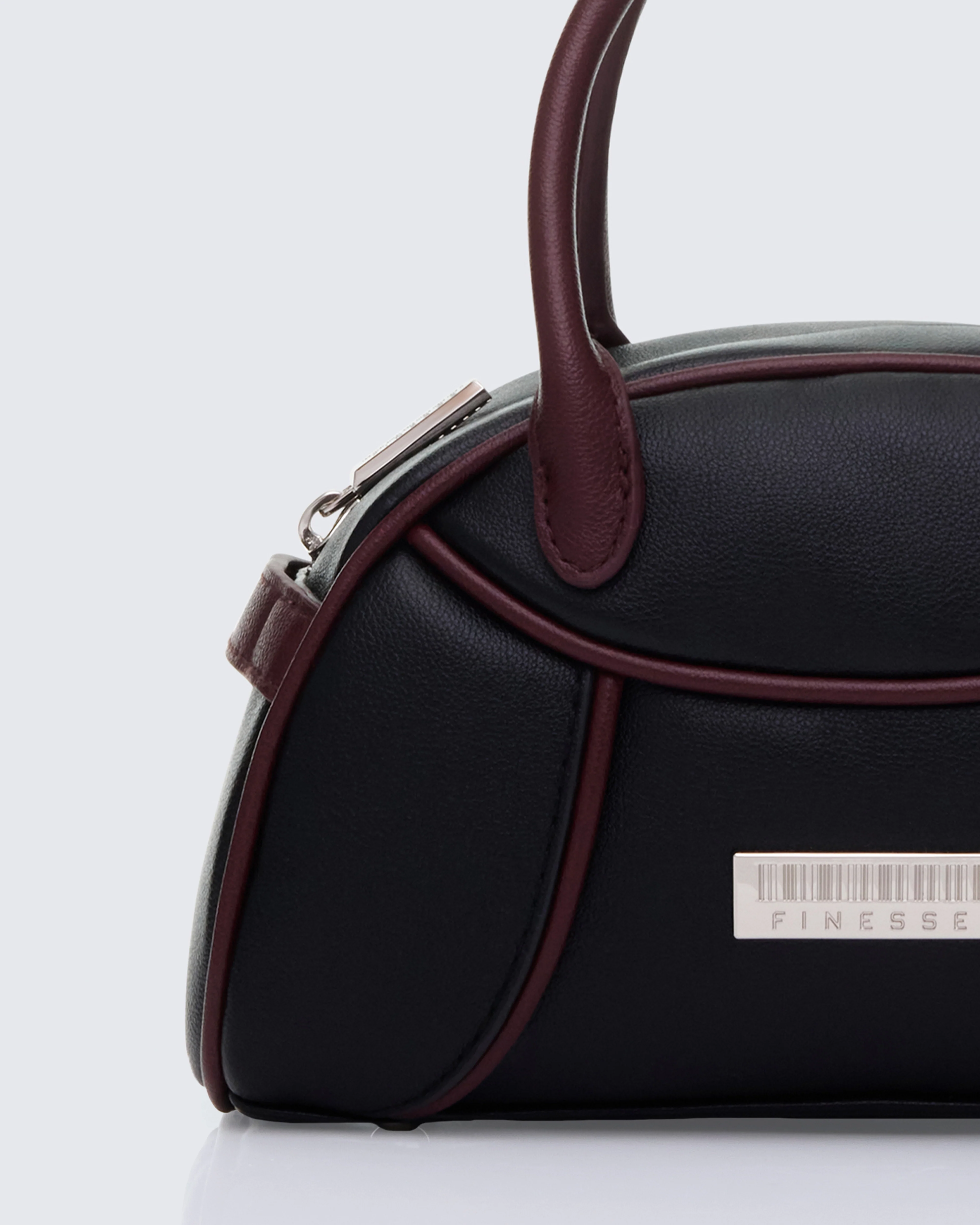 Antonia Black Mini Bowling Bag - Image 3