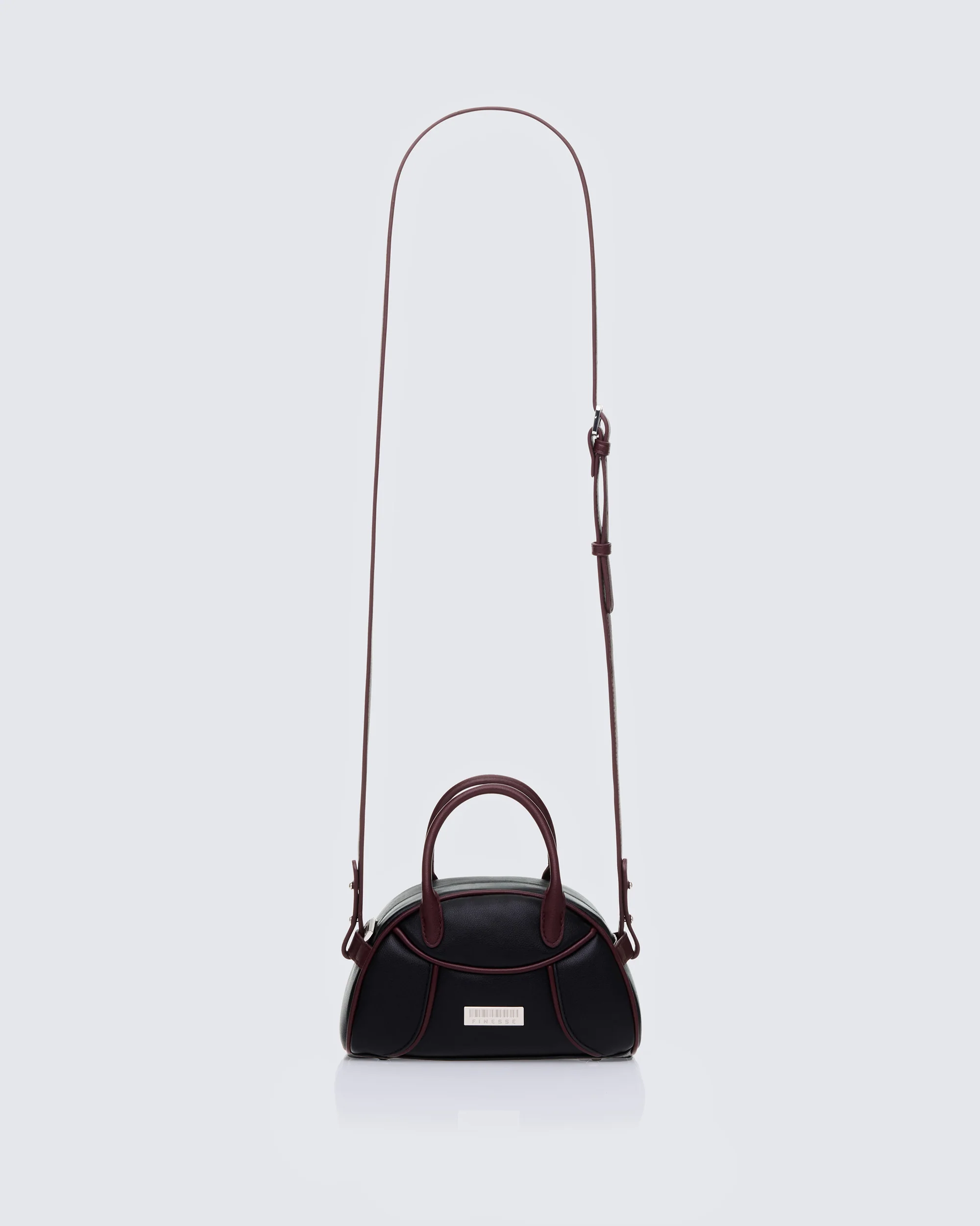 Antonia Black Mini Bowling Bag - Image 4