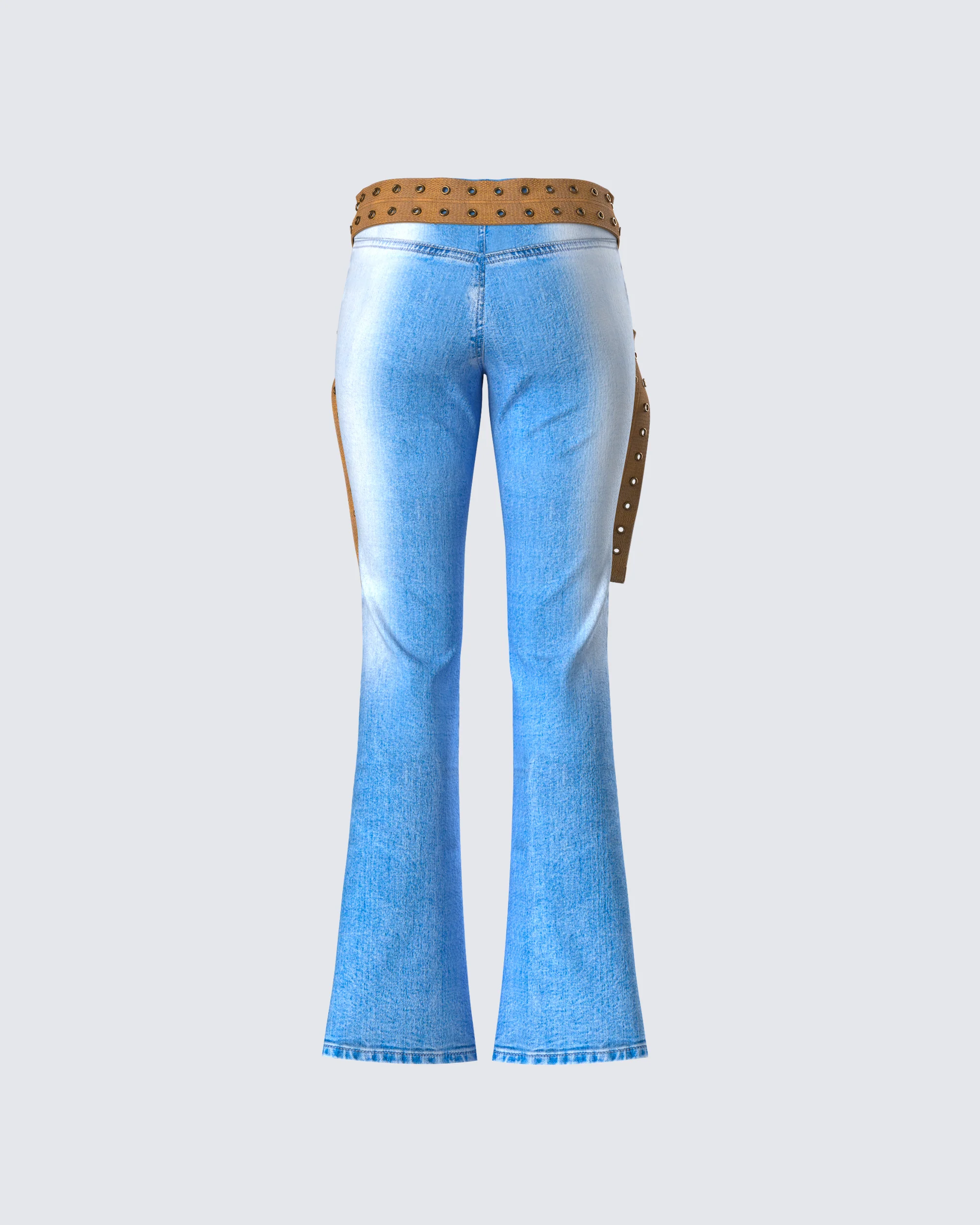Ara Blue Belted Low Rise Jean - Image 3