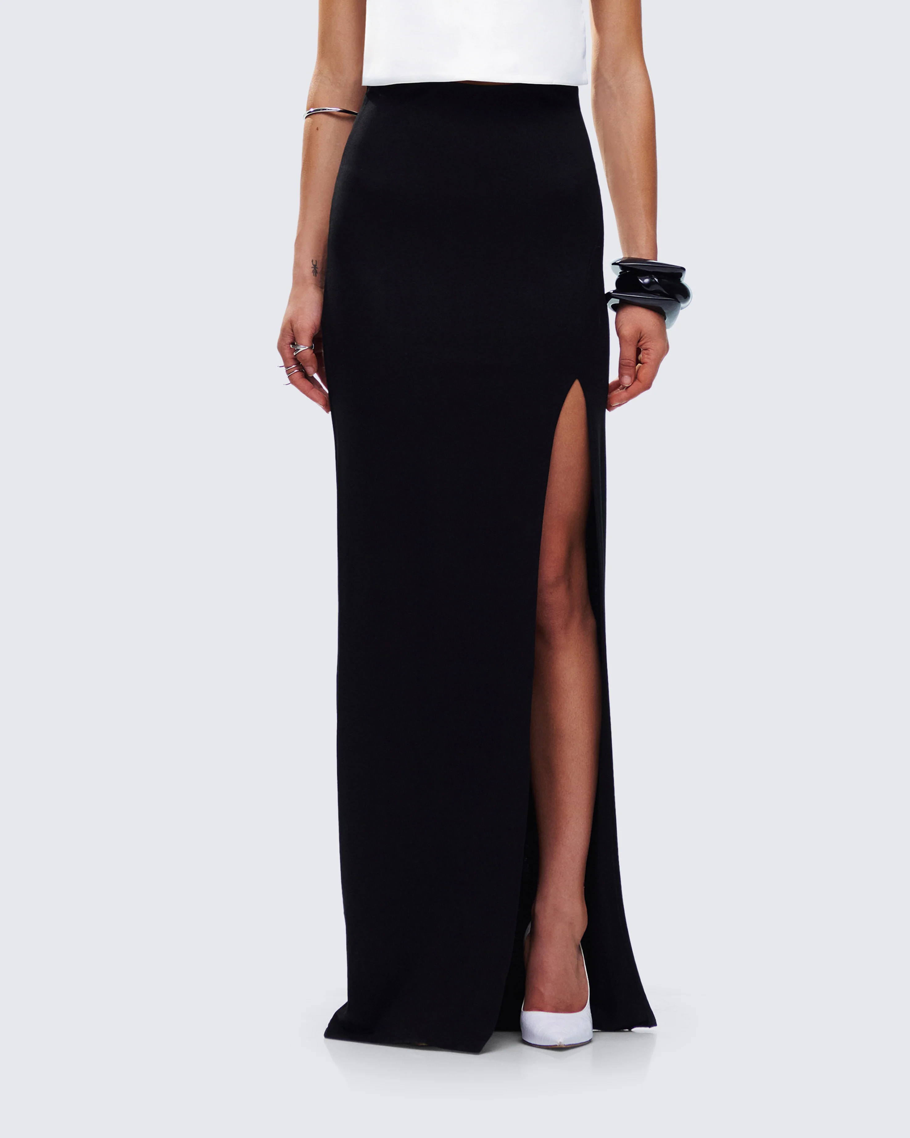 Aries Black Knit Maxi Skirt - Image 4