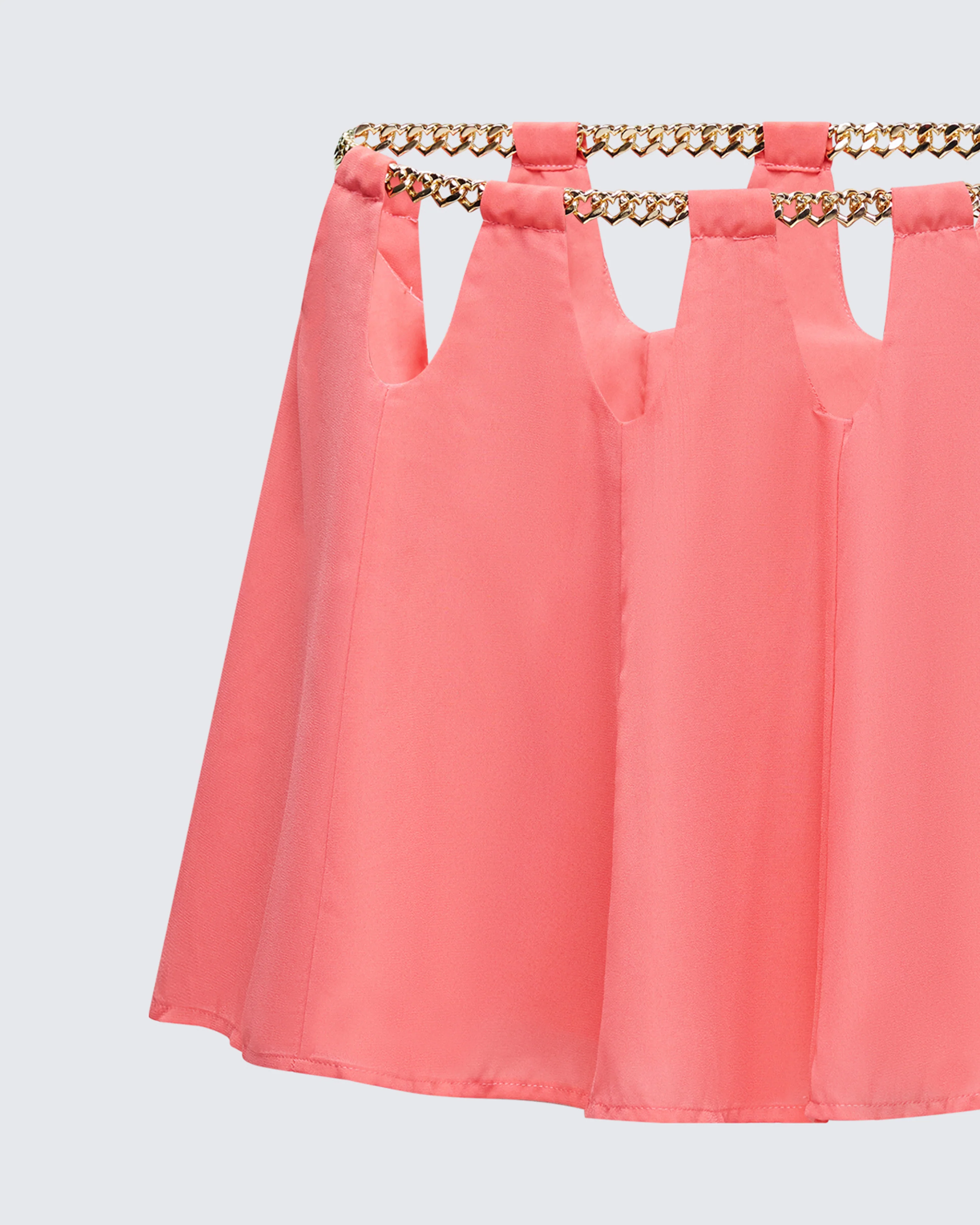 Arla Pink Heart Chain Mini Skirt - Image 6
