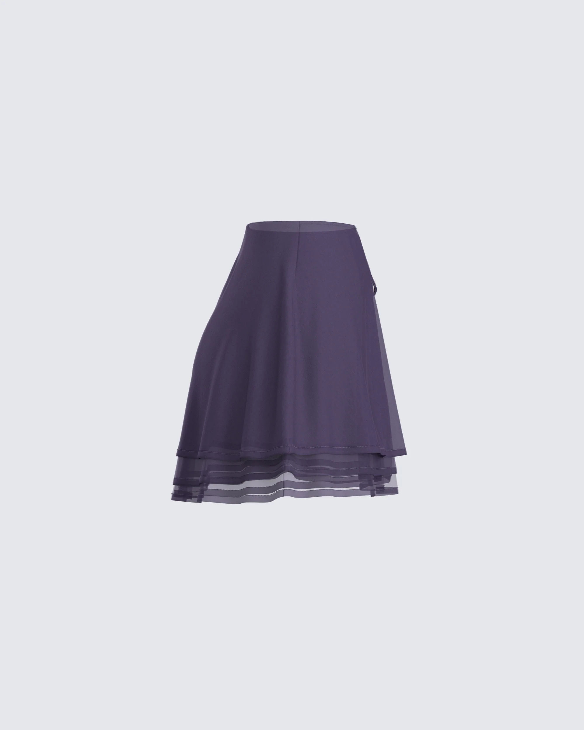 Arpana Charcoal Layered Mini Skirt - Image 2