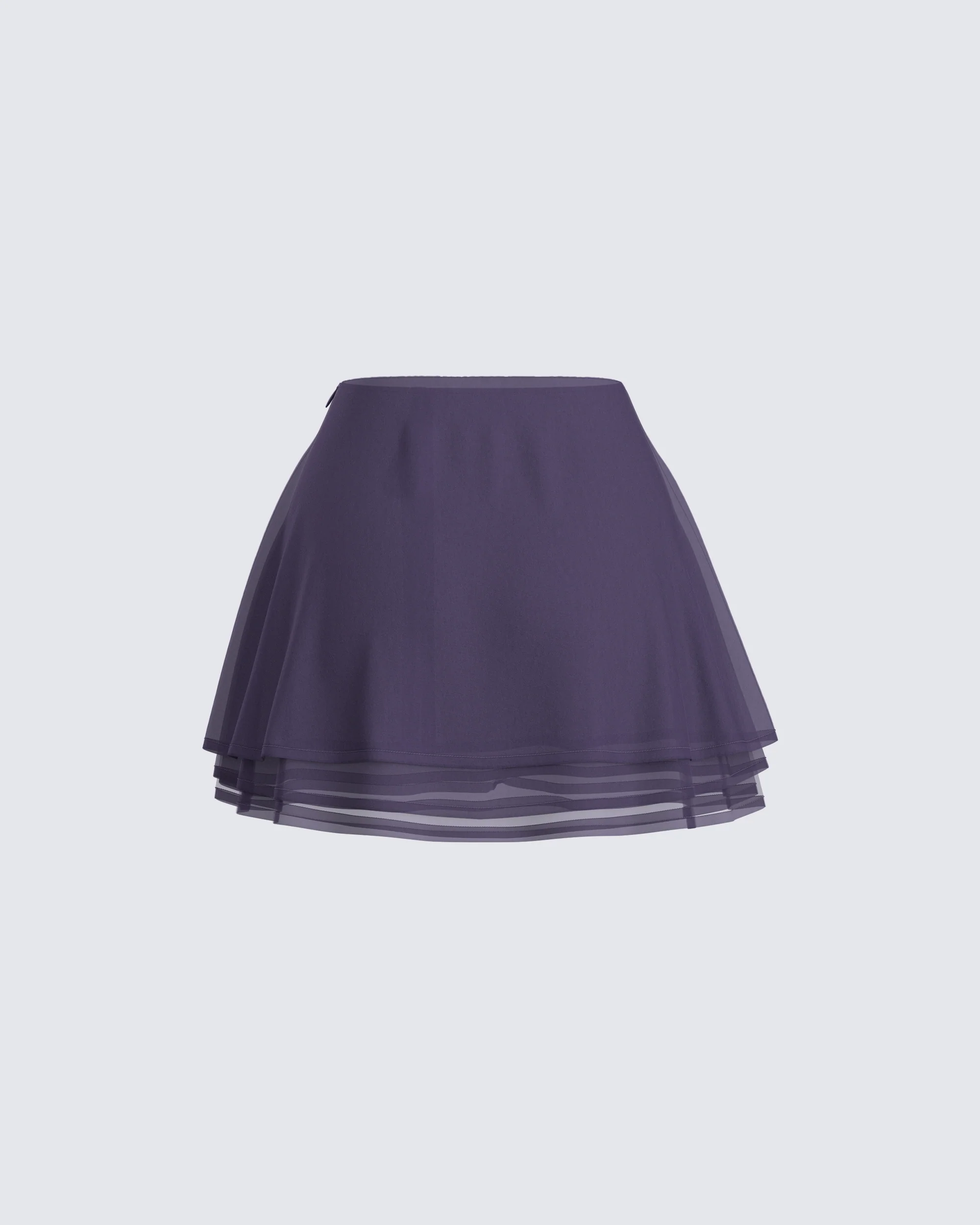 Arpana Charcoal Layered Mini Skirt - Image 3