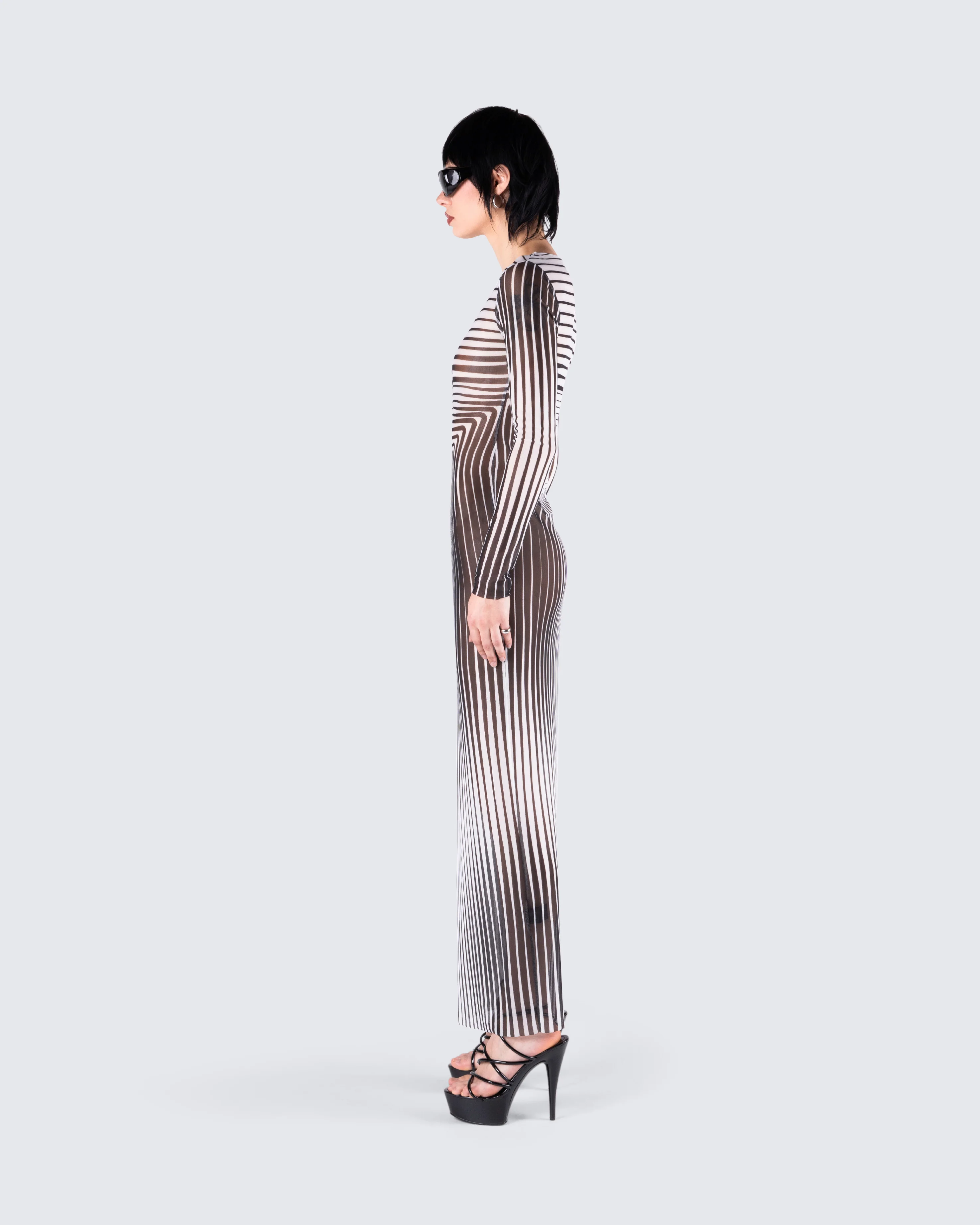 Artina Multi Illusion Print Dress - Image 6