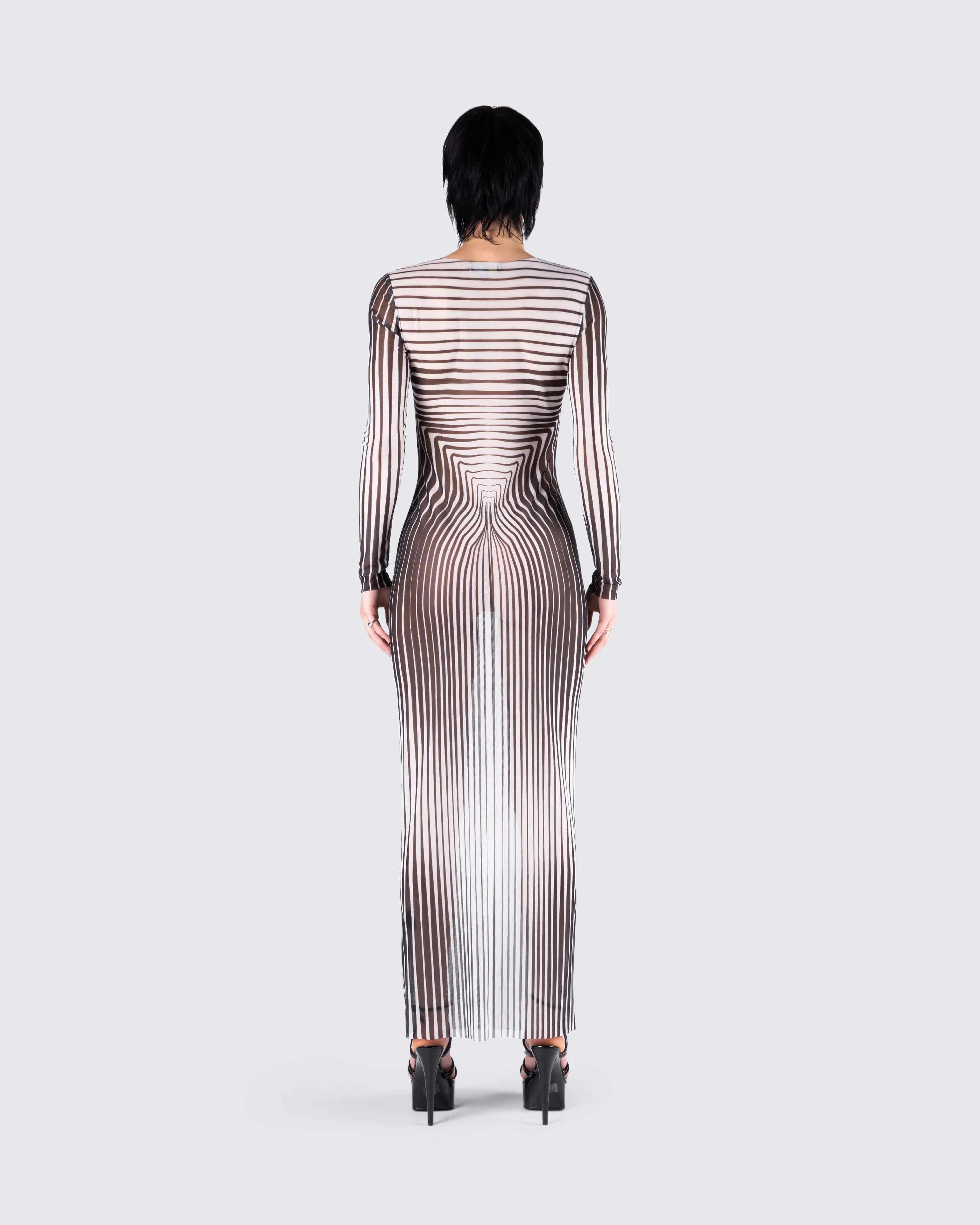 Artina Multi Illusion Print Dress - Image 7