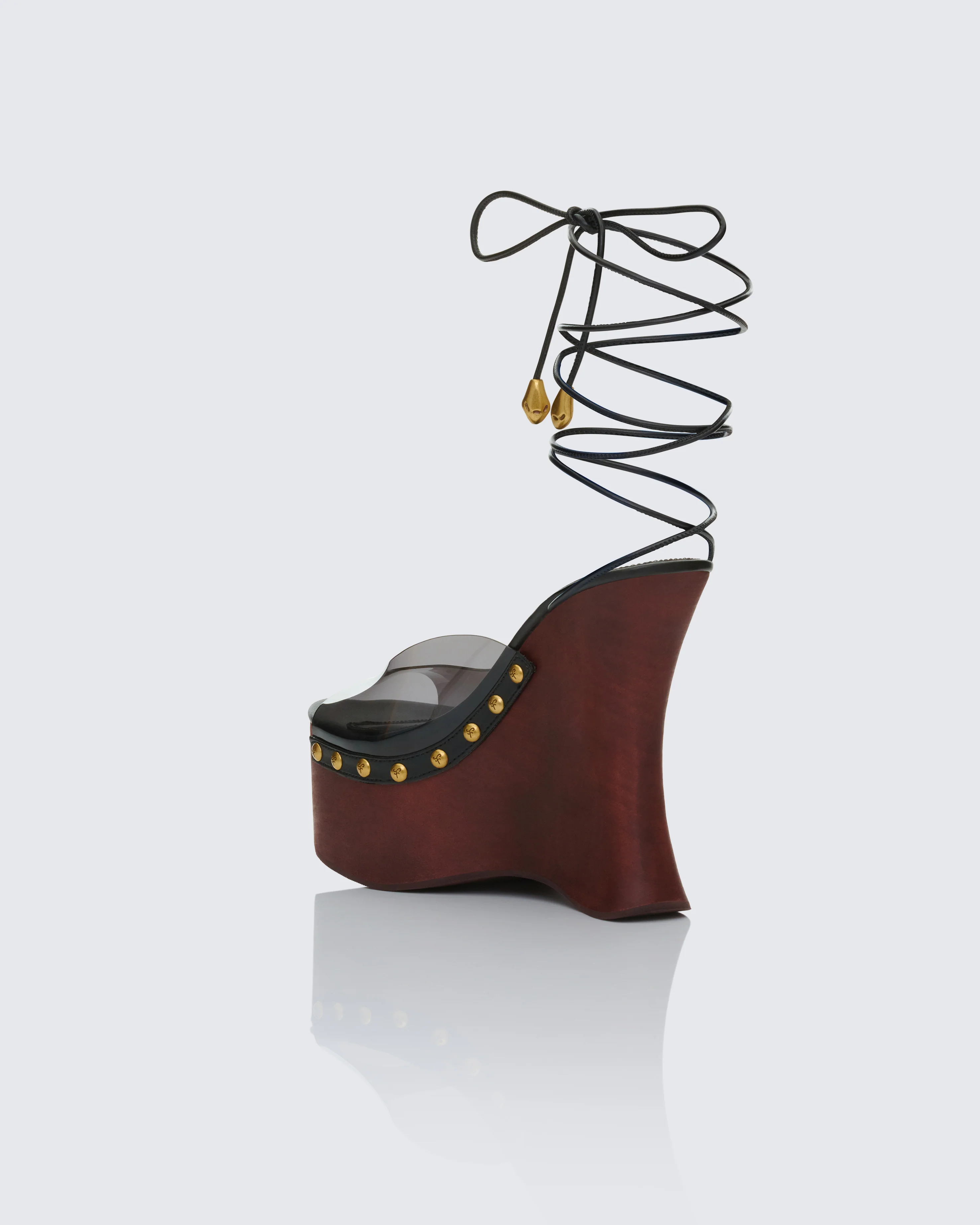 Arwa Black Perspex Wedges - Image 3